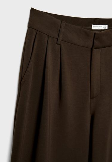 Soft-touch smart trousers — Brown 9
