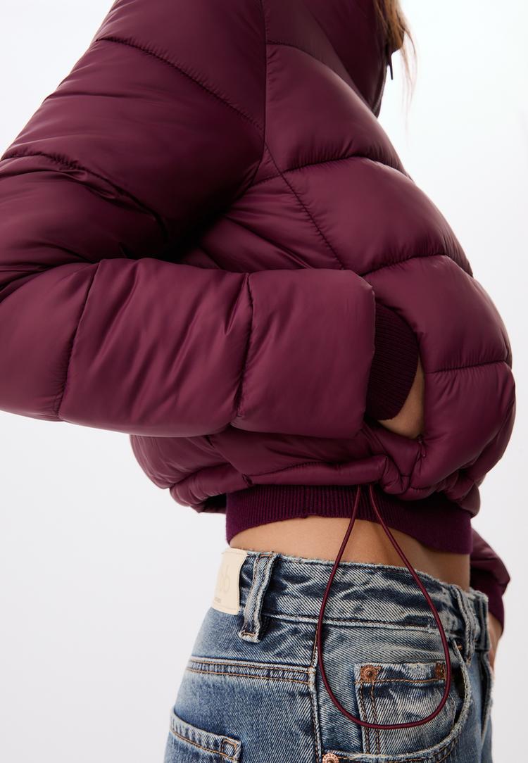 cazadora acolchada cuello subido