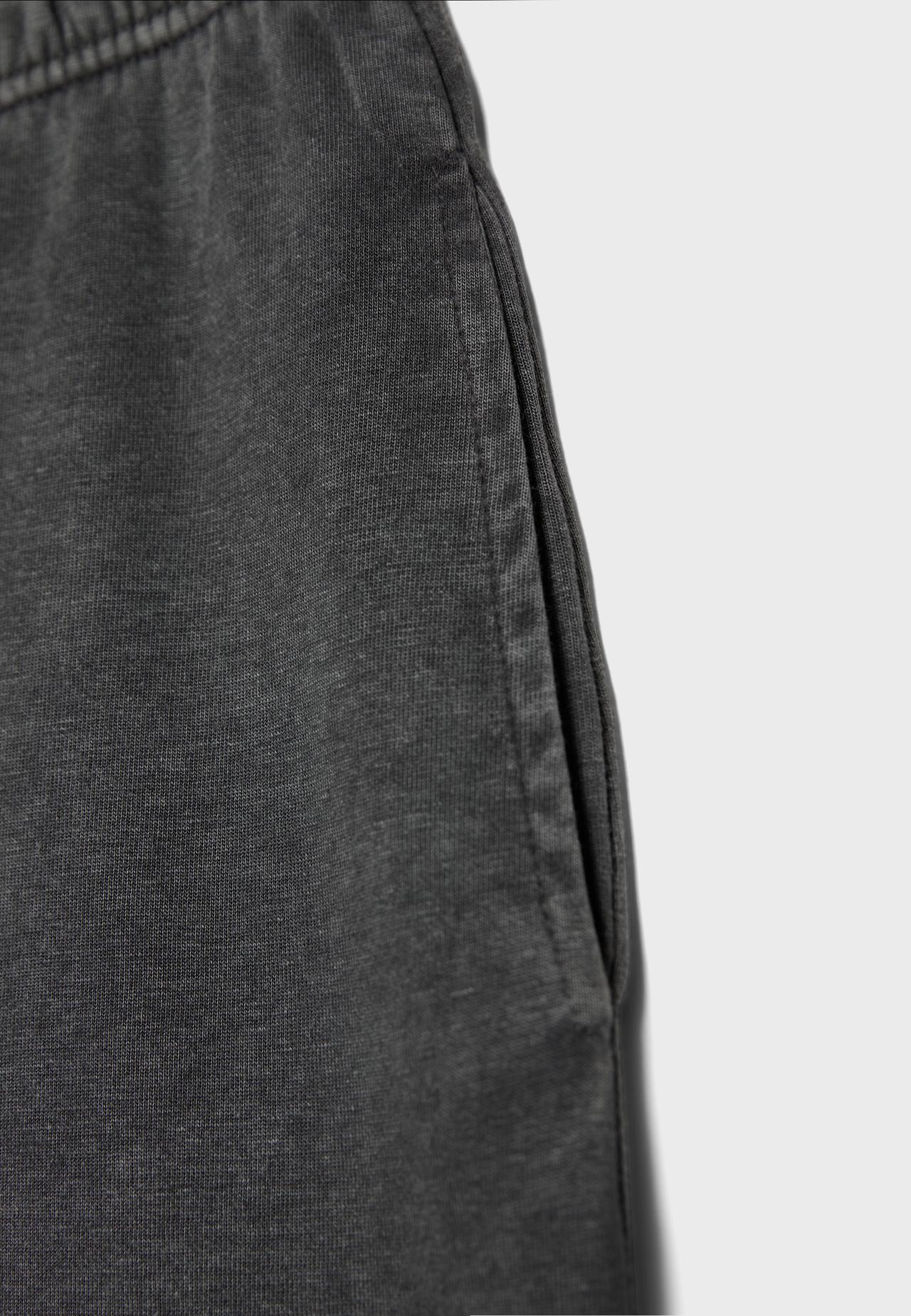 Acid wash fleece Bermuda shorts — Dark grey