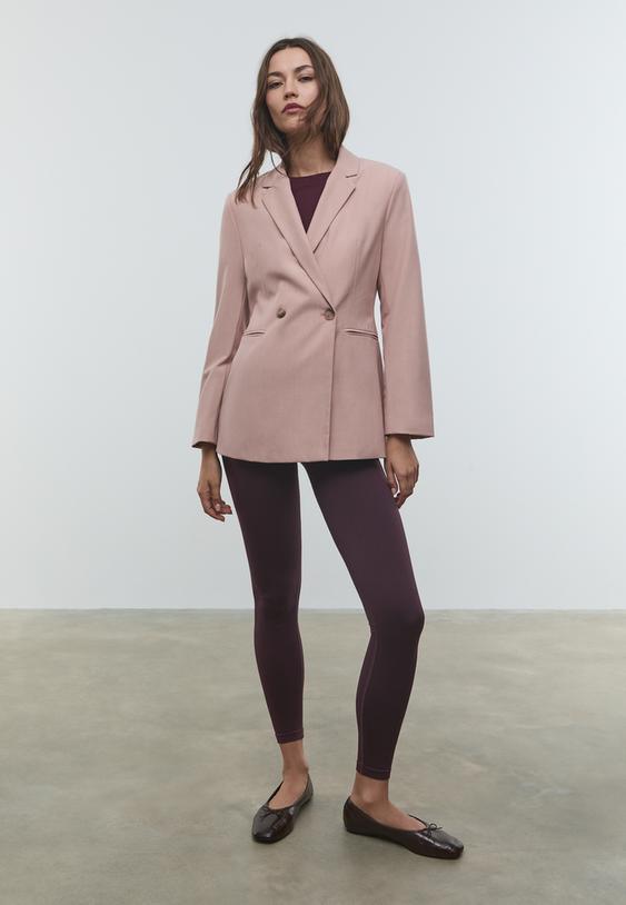 slim fit double breasted blazer