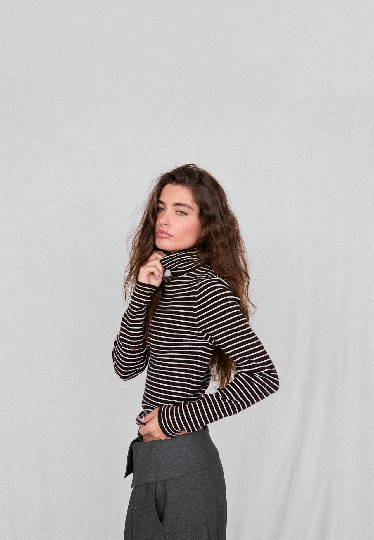 Basic turtleneck jumper — Brown