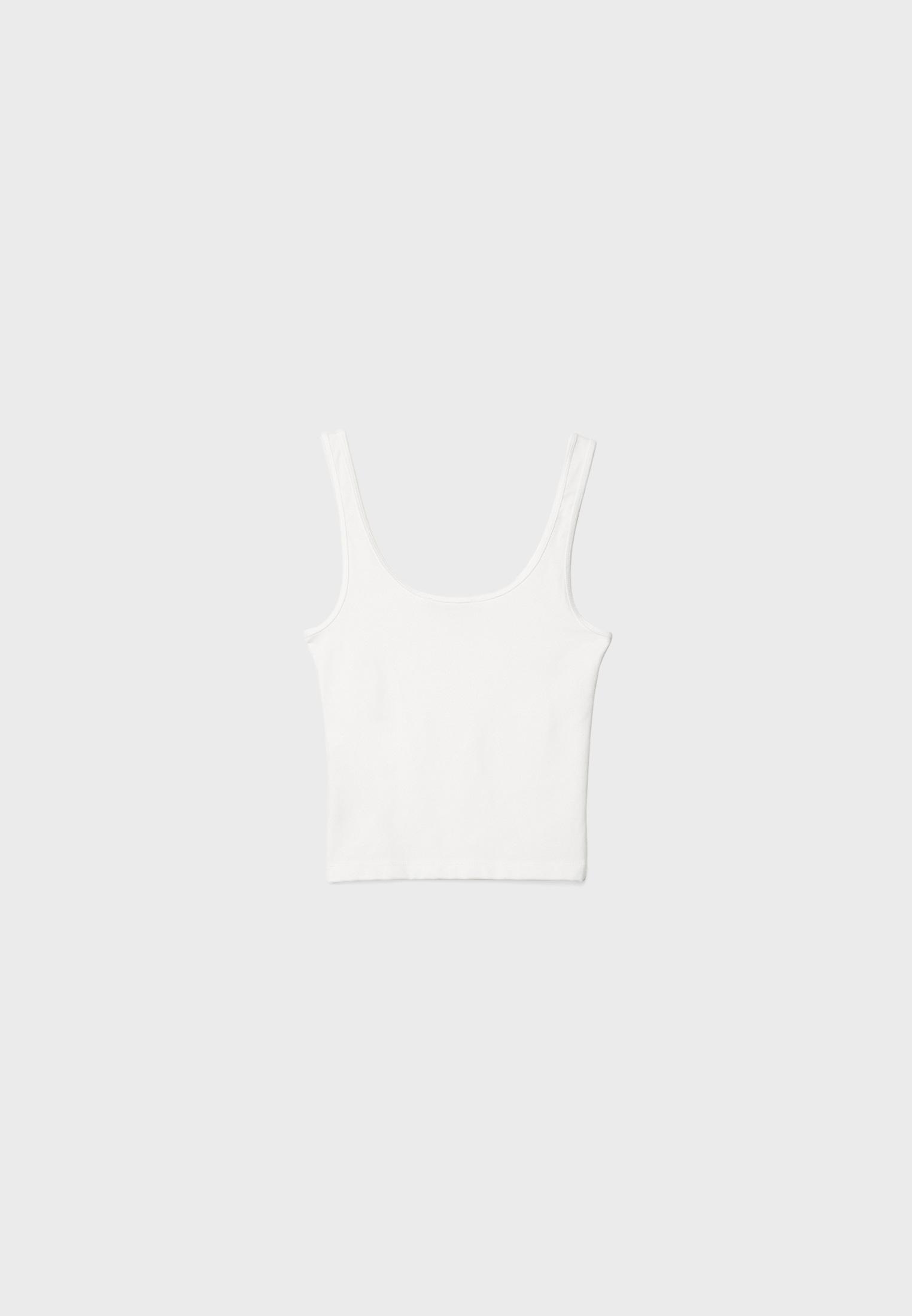 Polyamide T-shirt — Ecru