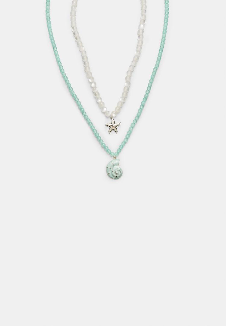 set 2 collares estrella y caracola