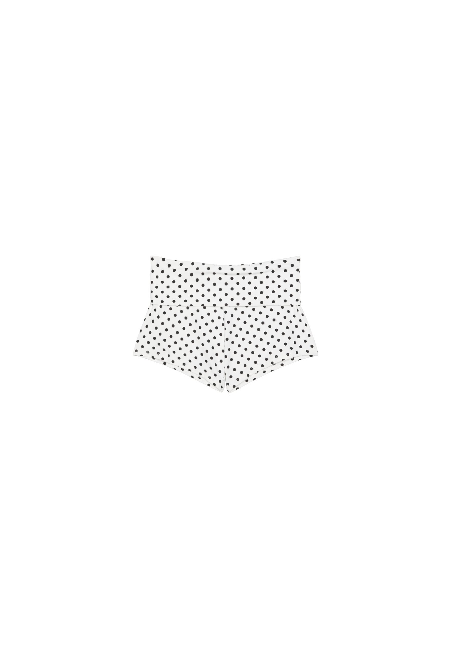 Fold-over mini shorts — GREY DENIM WASH