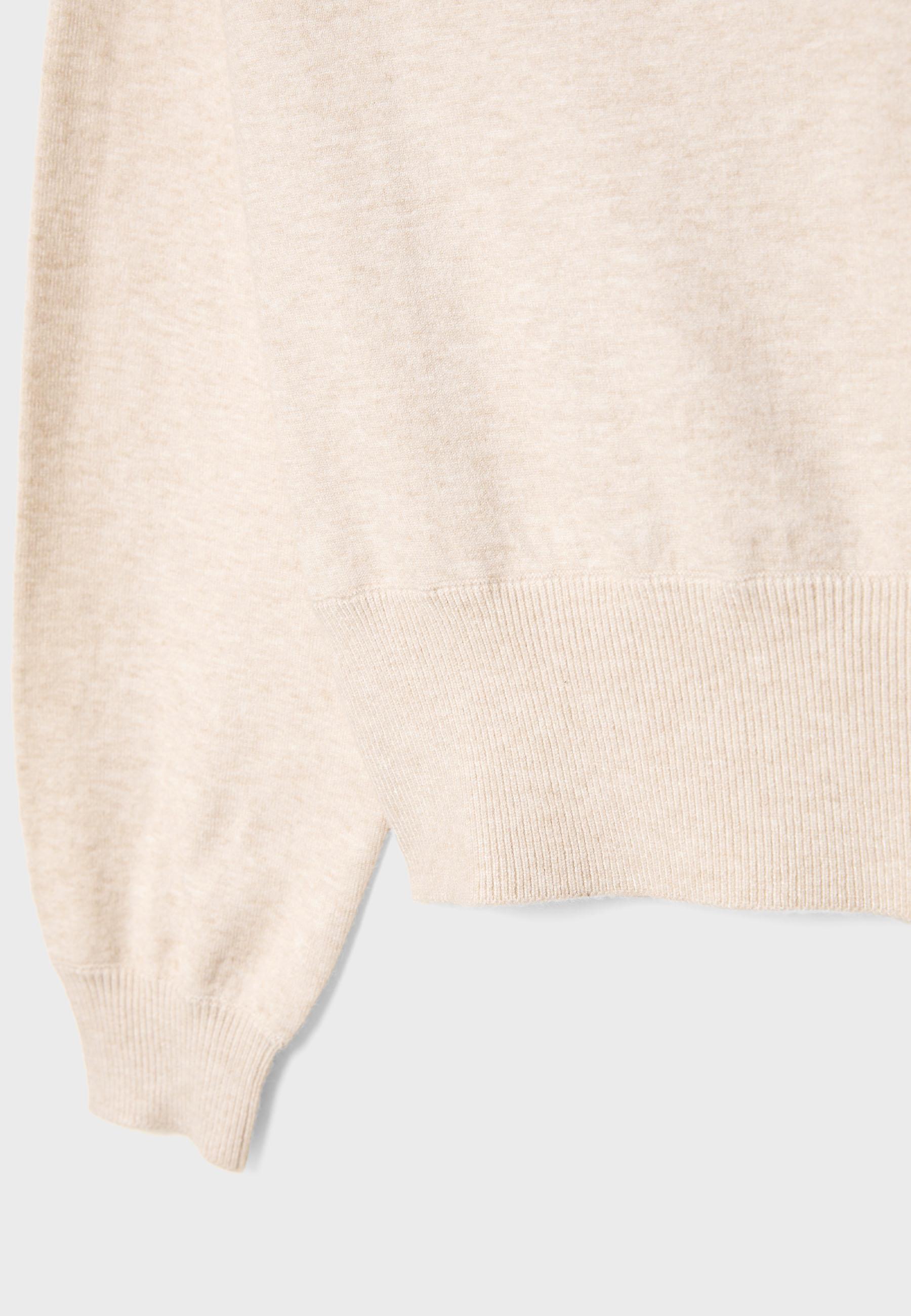 Asymmetric knit sweater — Stone