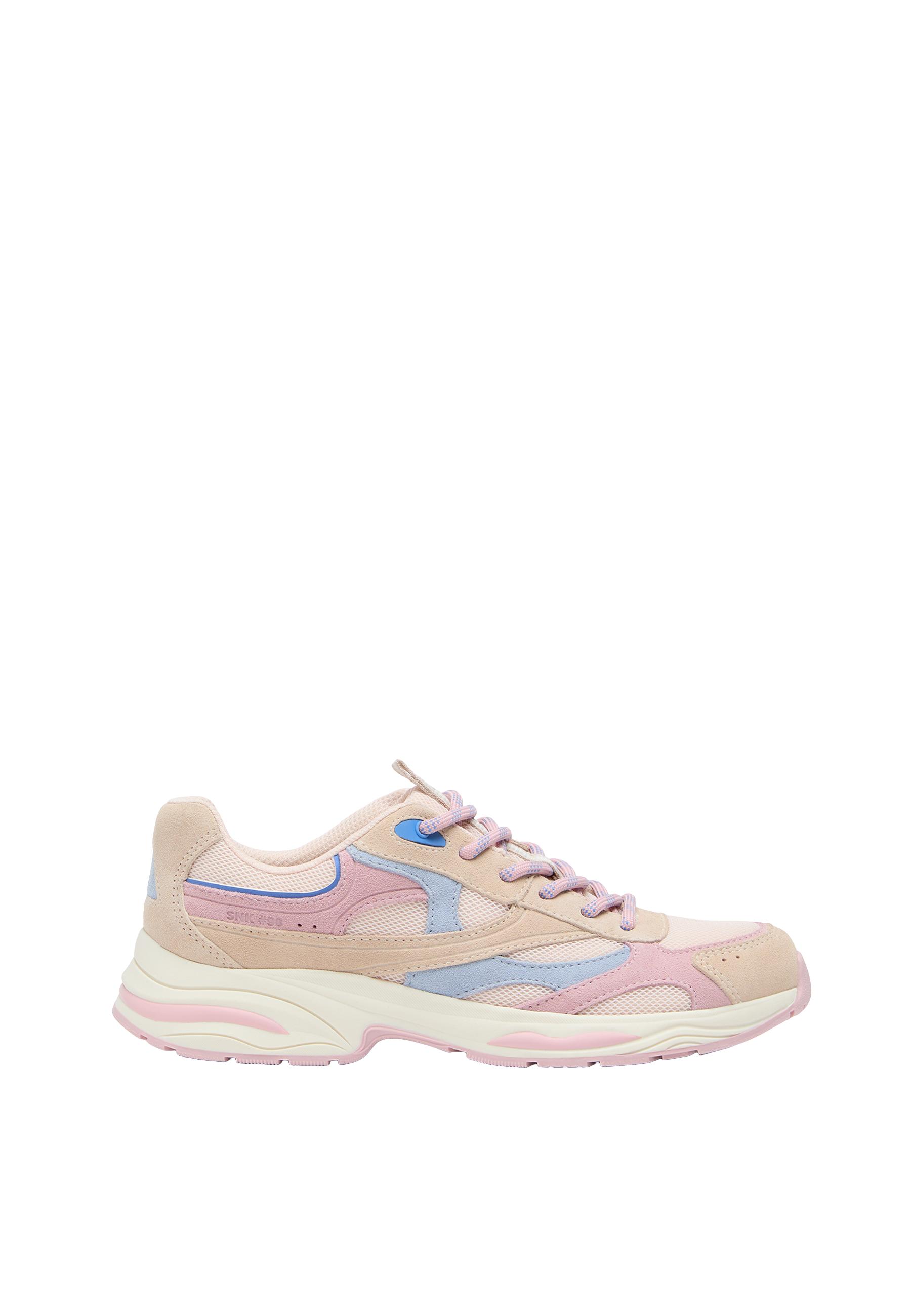 Leather detail trainers — PINK