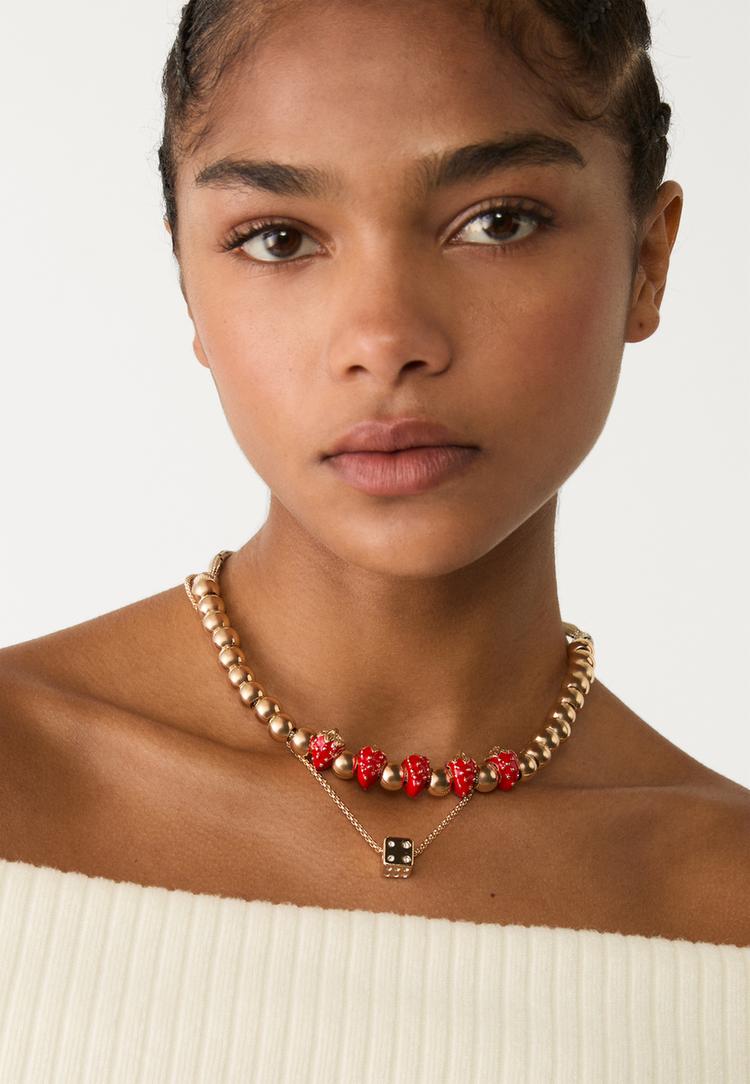 set 2 collares fresas