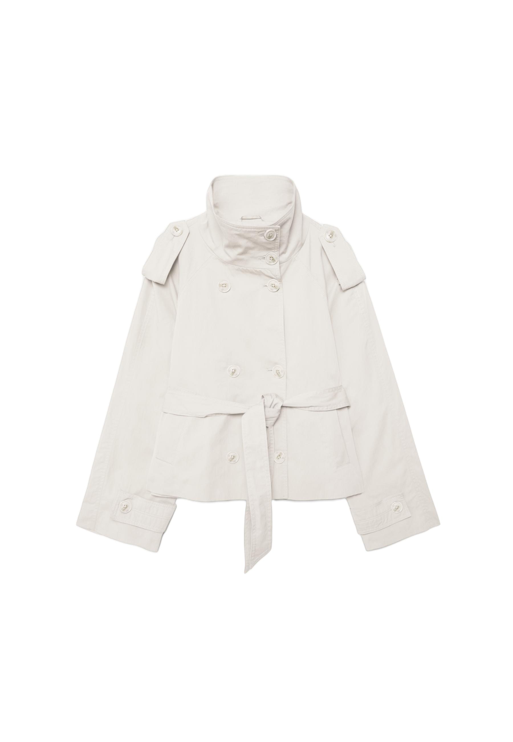 High-neck trench coat with belt — Ice