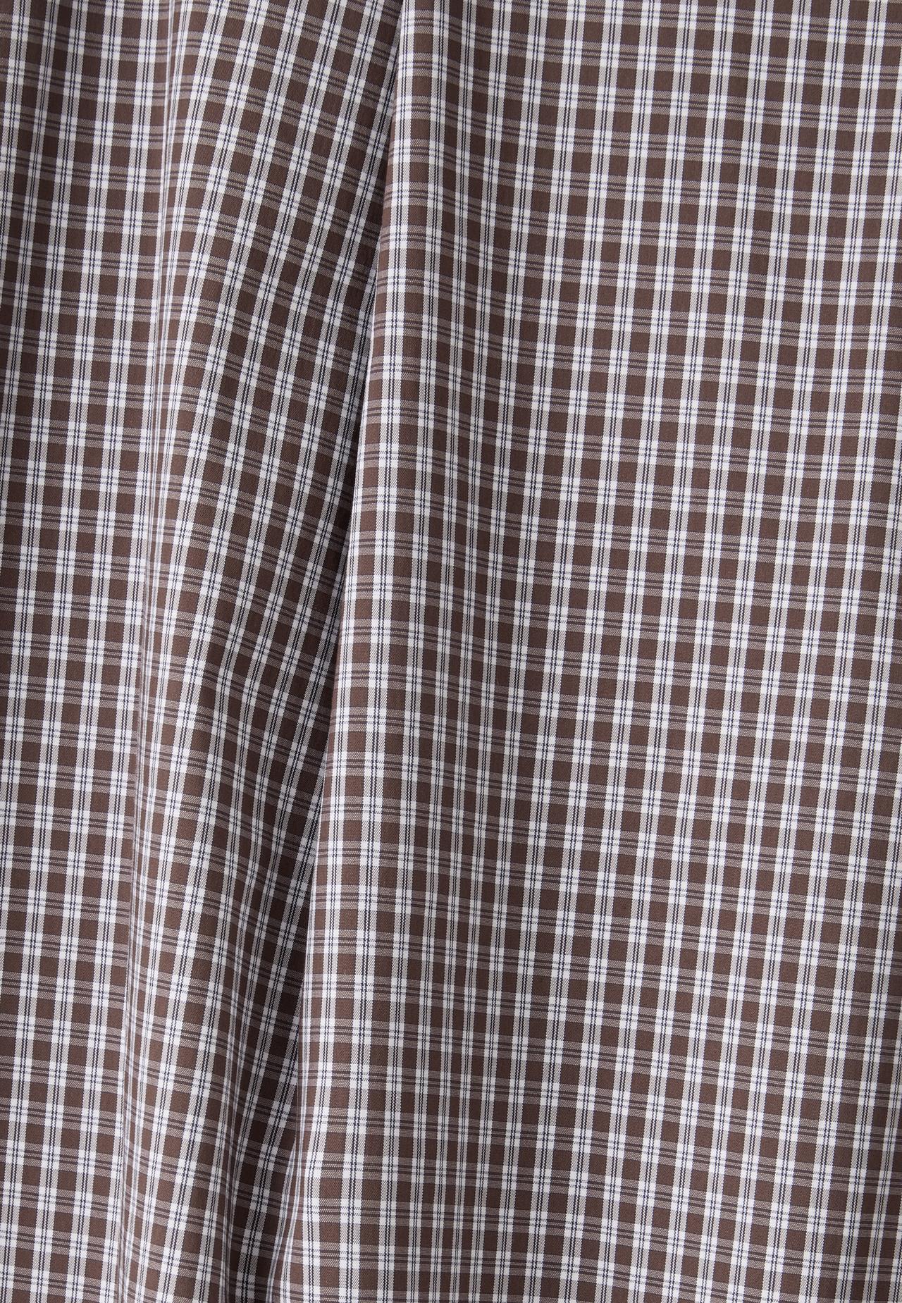 Check balloon trousers — Brown