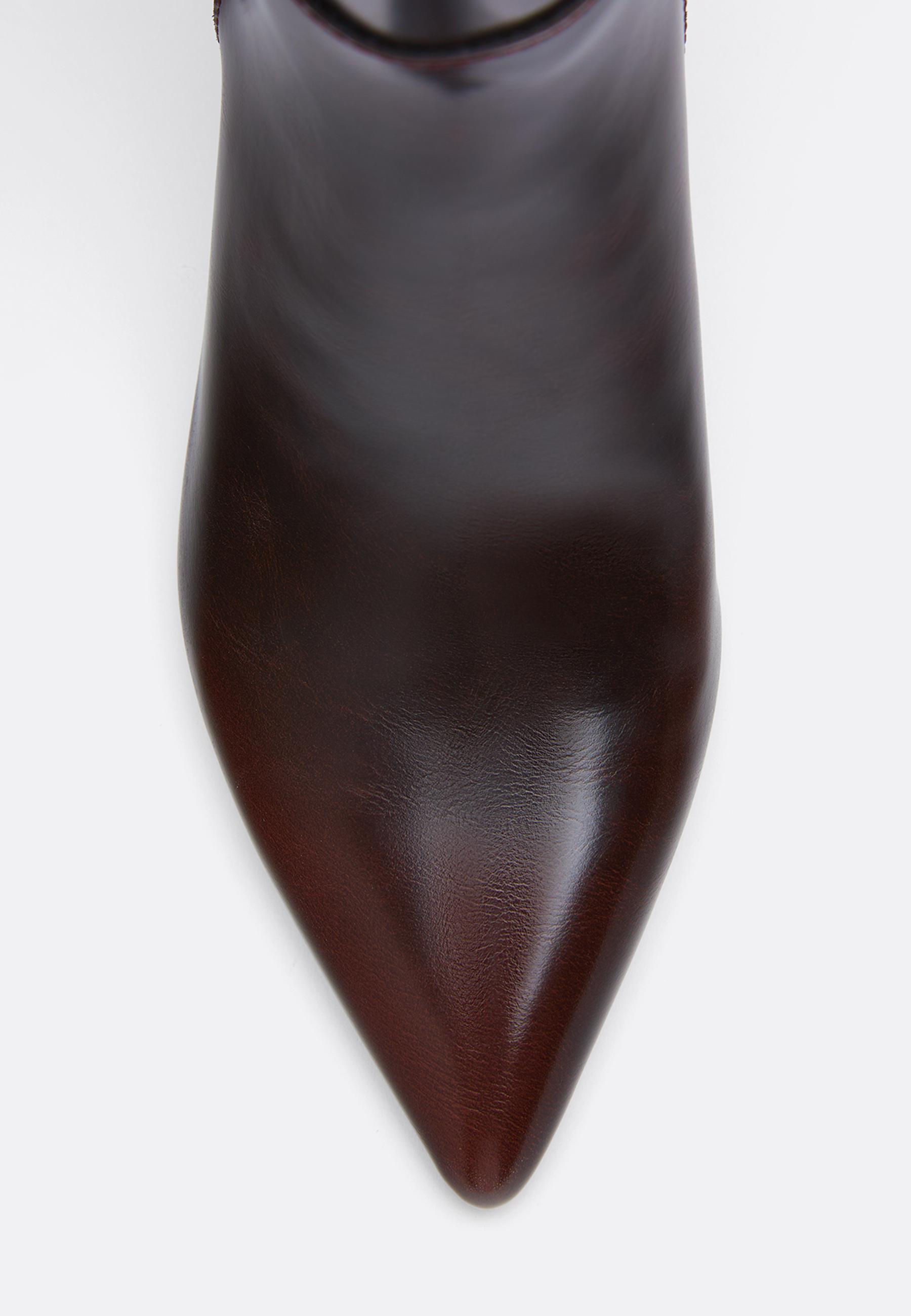 Brown heeled high boots — BROWN