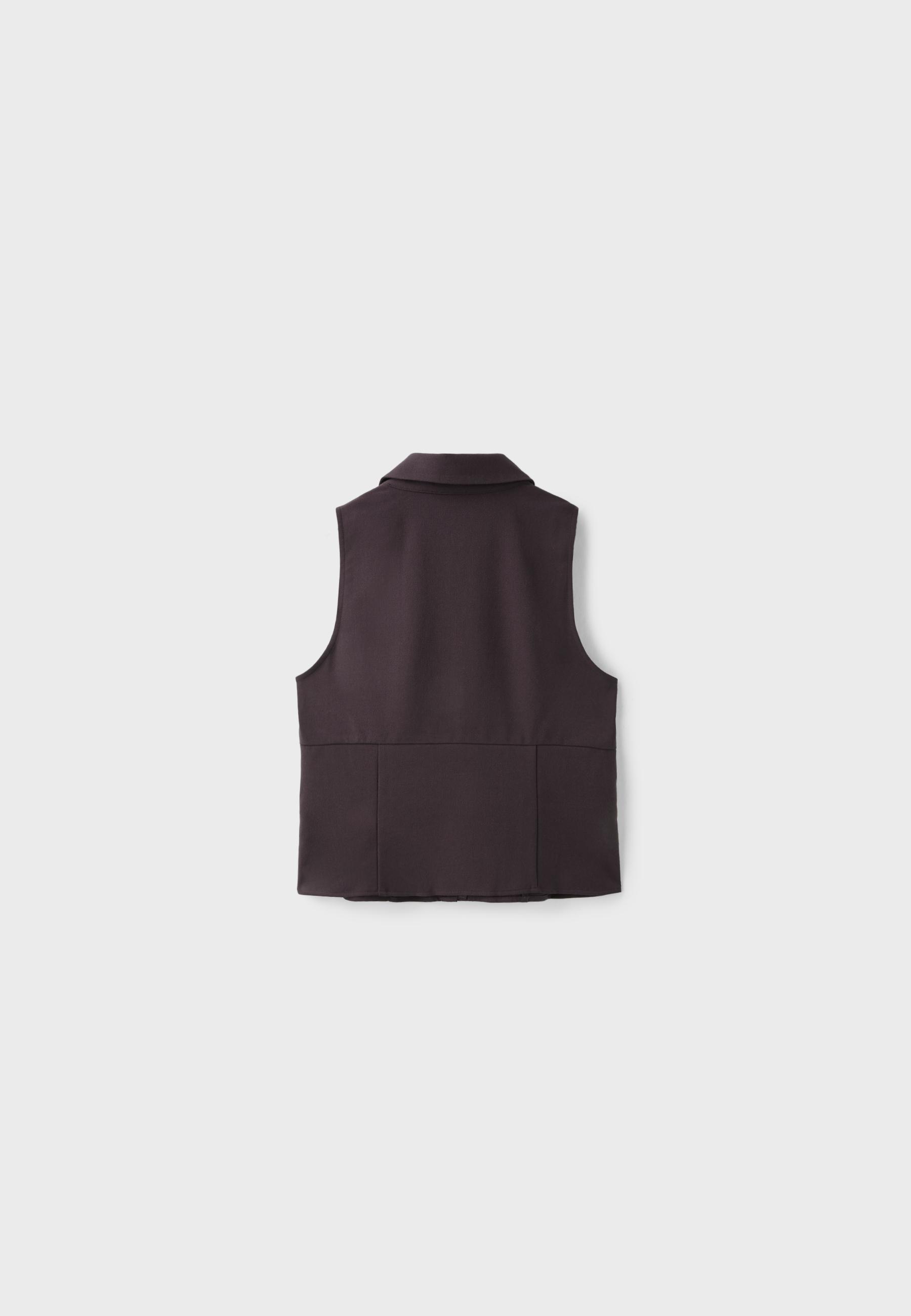 Sleeveless hook-and-eye top — Purple
