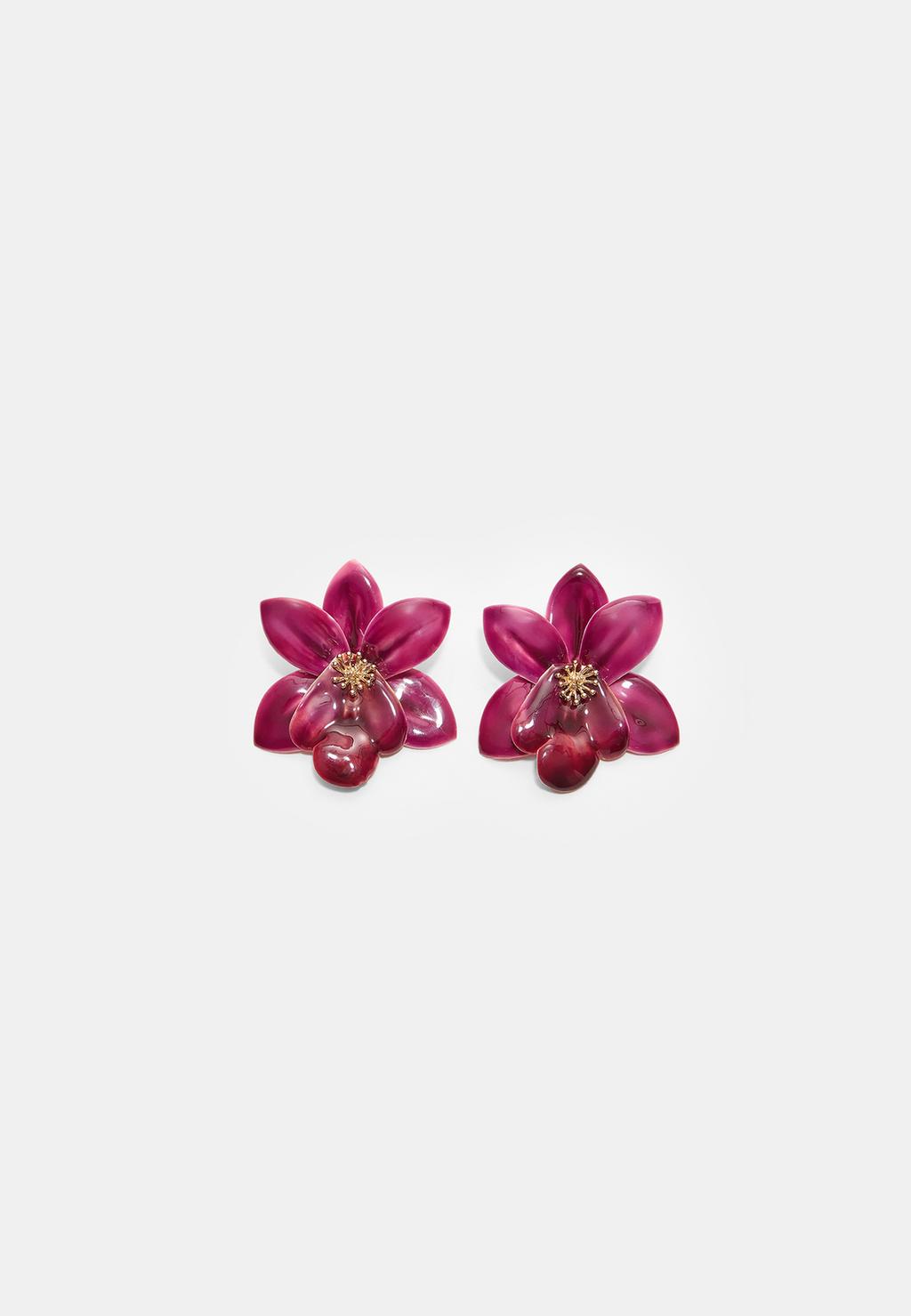 Pendiente flor orquídea