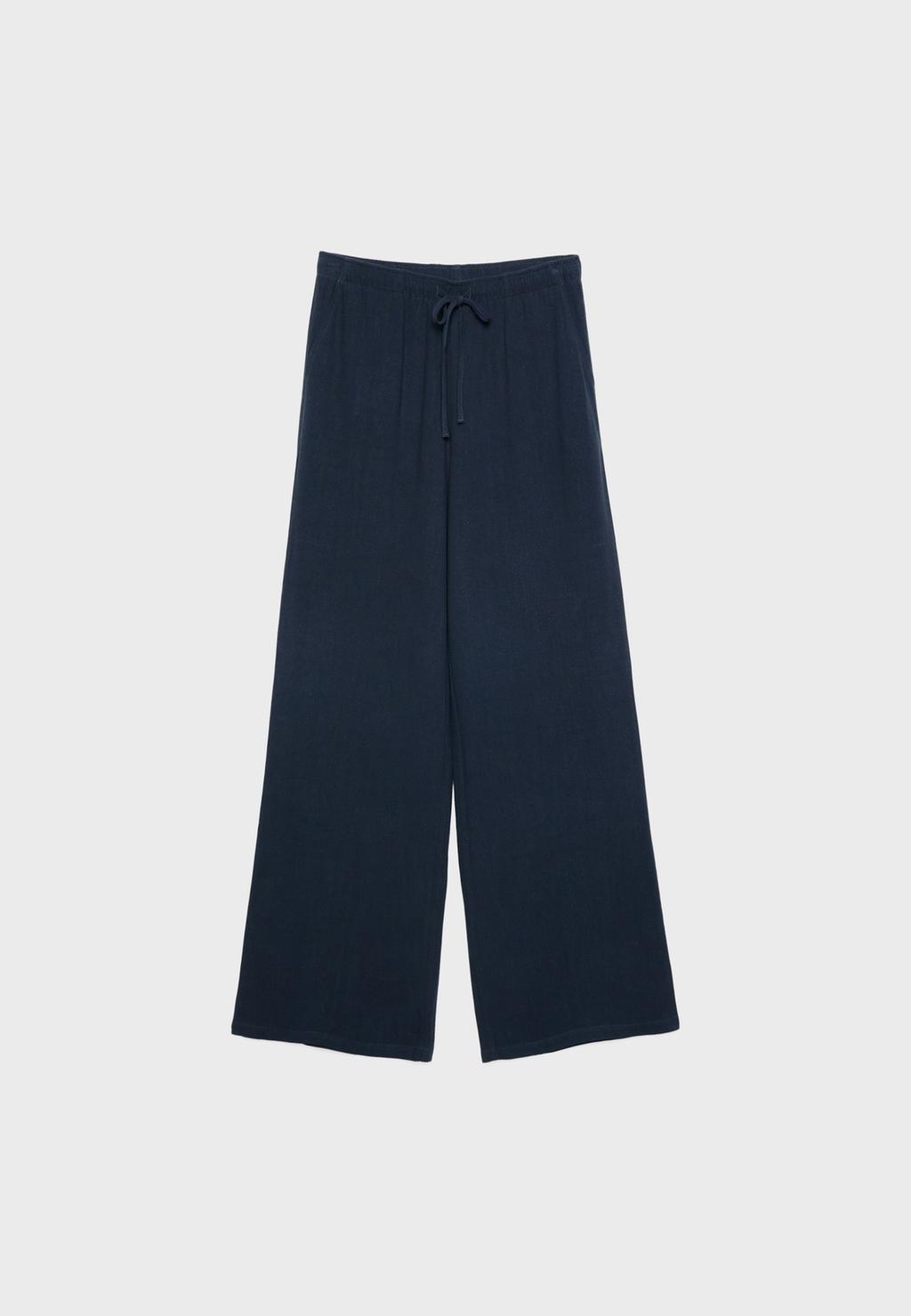 Pantalón fluido con lino