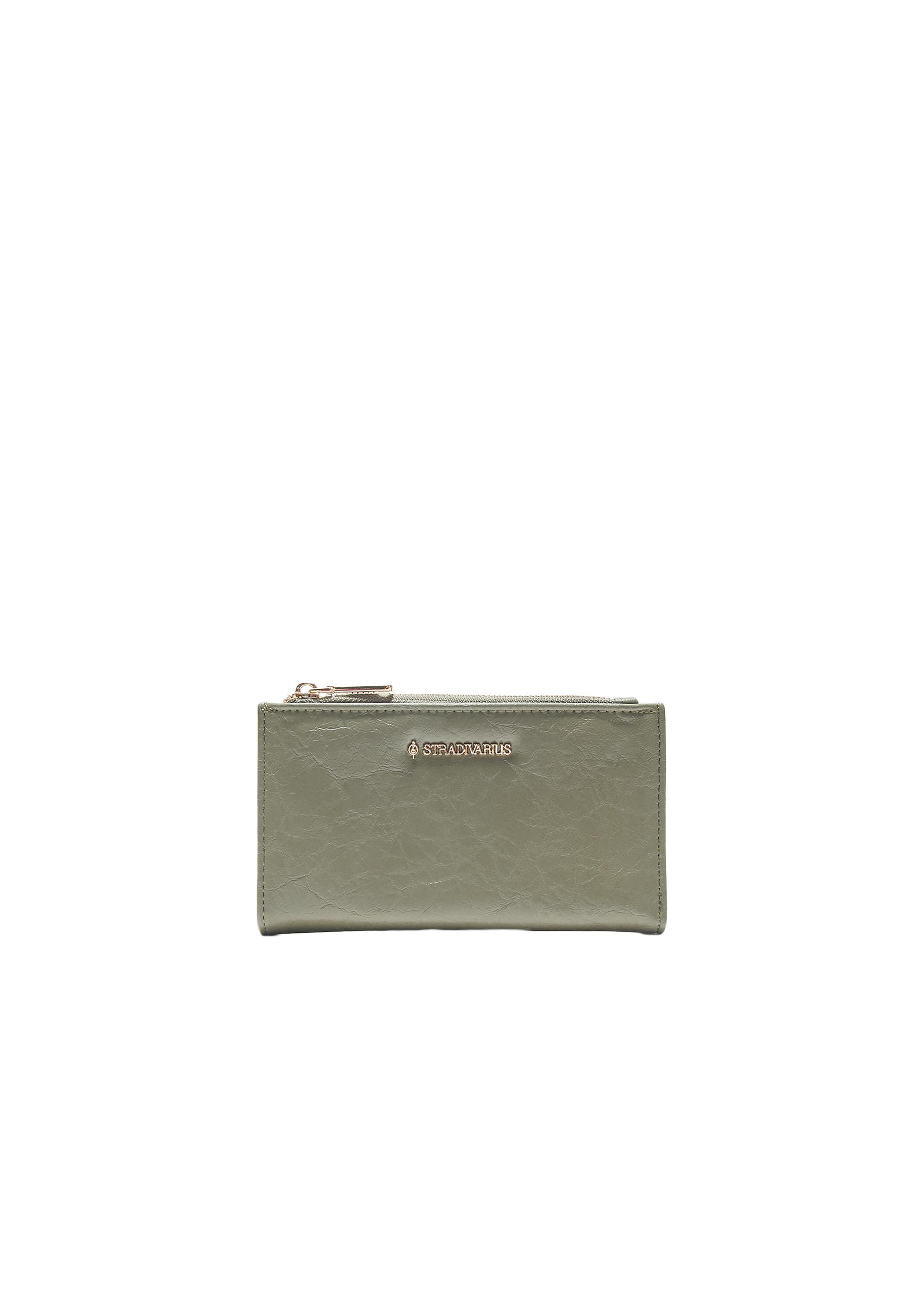 Basic zip-up purse — Khaki