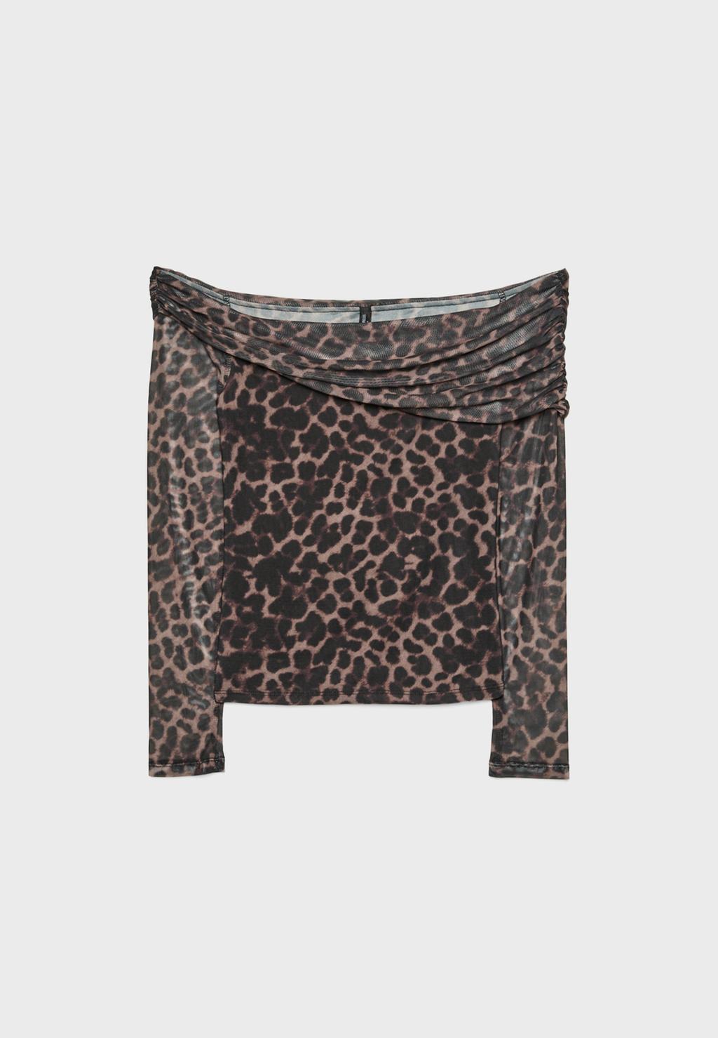 Camiseta asimétrica tul