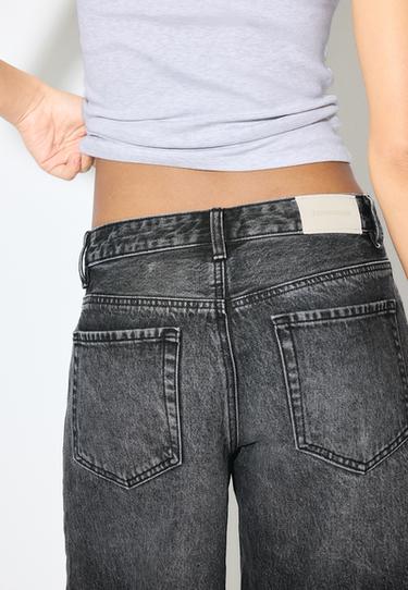 Baggy denim Bermuda shorts — DARK GREY DENIM WASH 4