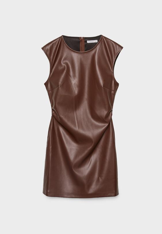 Faux Leather Dress Vestito Pelle Zara Vestito Finta Pelle Zara
