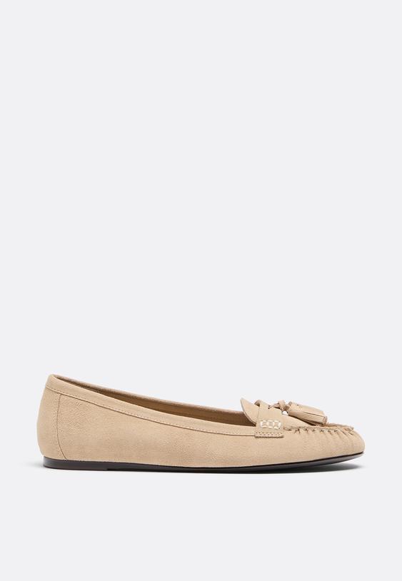 leather tassel loafers