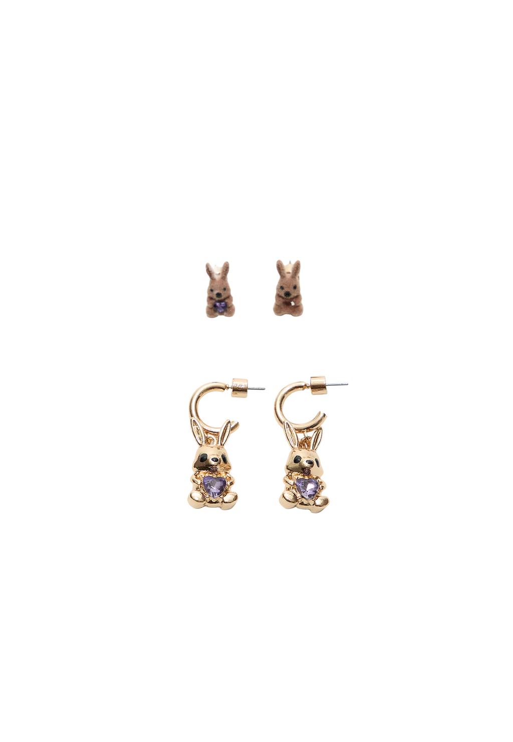 Set 2 pendientes bunny