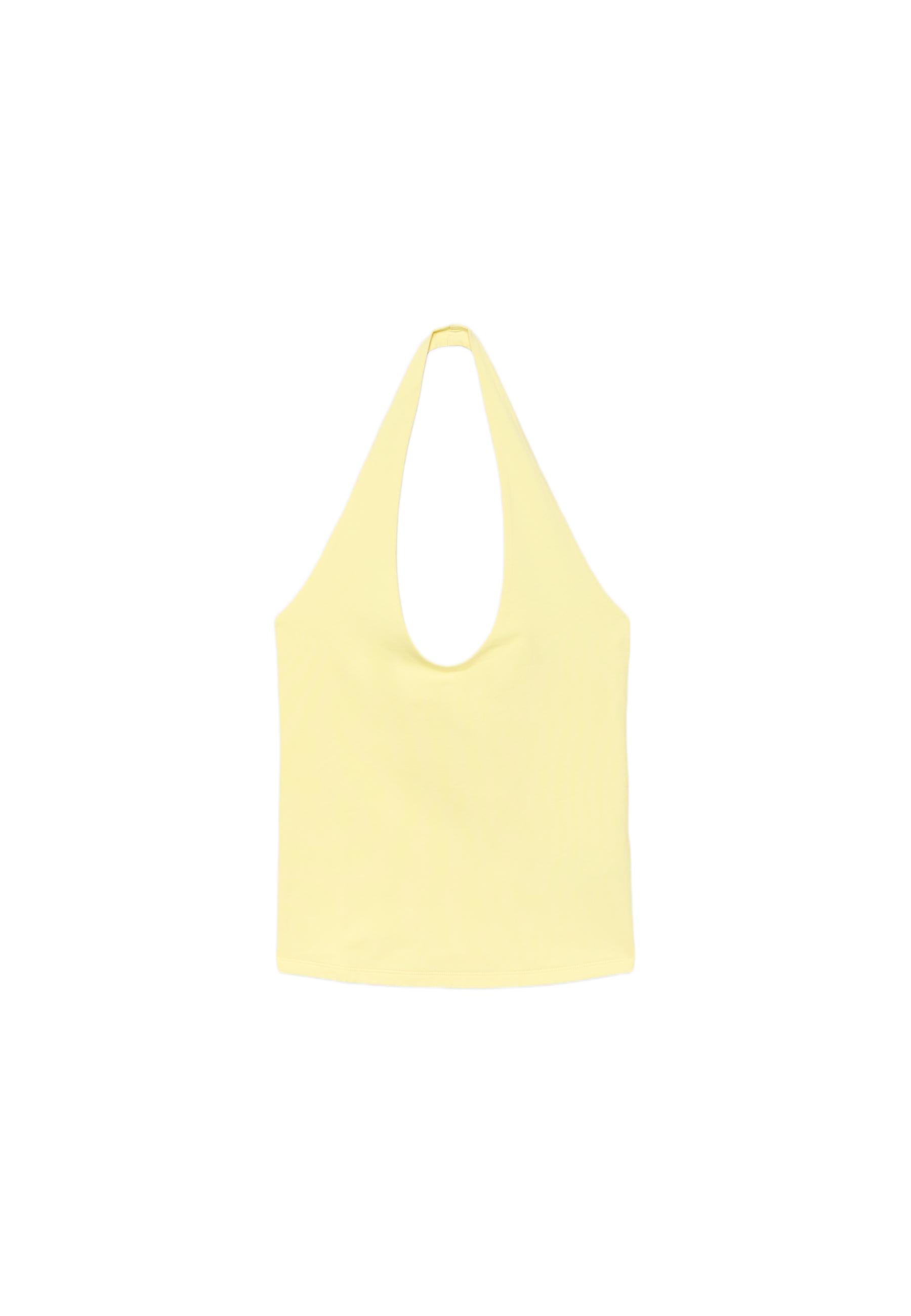 Basic halter top — Pastel yellow