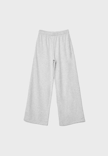 Wide-leg jogger trousers — Grey melange 6
