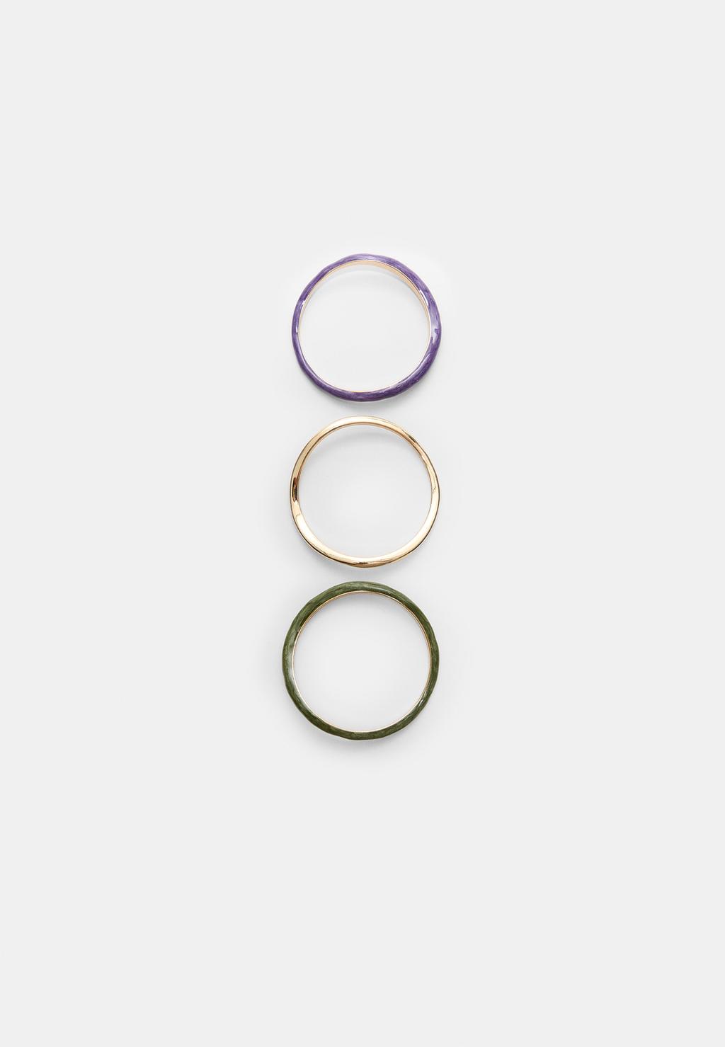 Set 3 pulseras combinadas esmalte