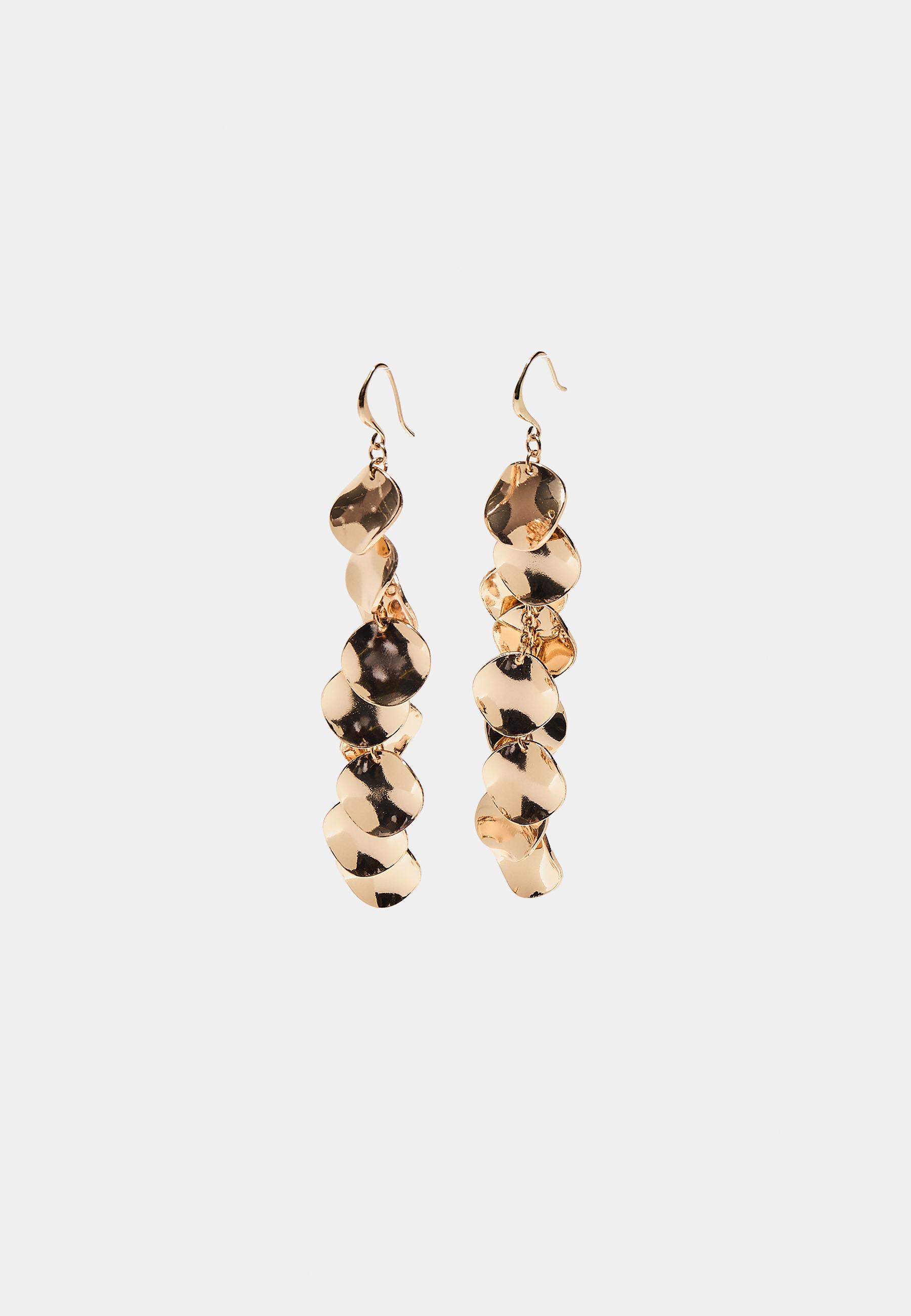 Long mini coin earrings - Women's fashion | Stradivarius Romania