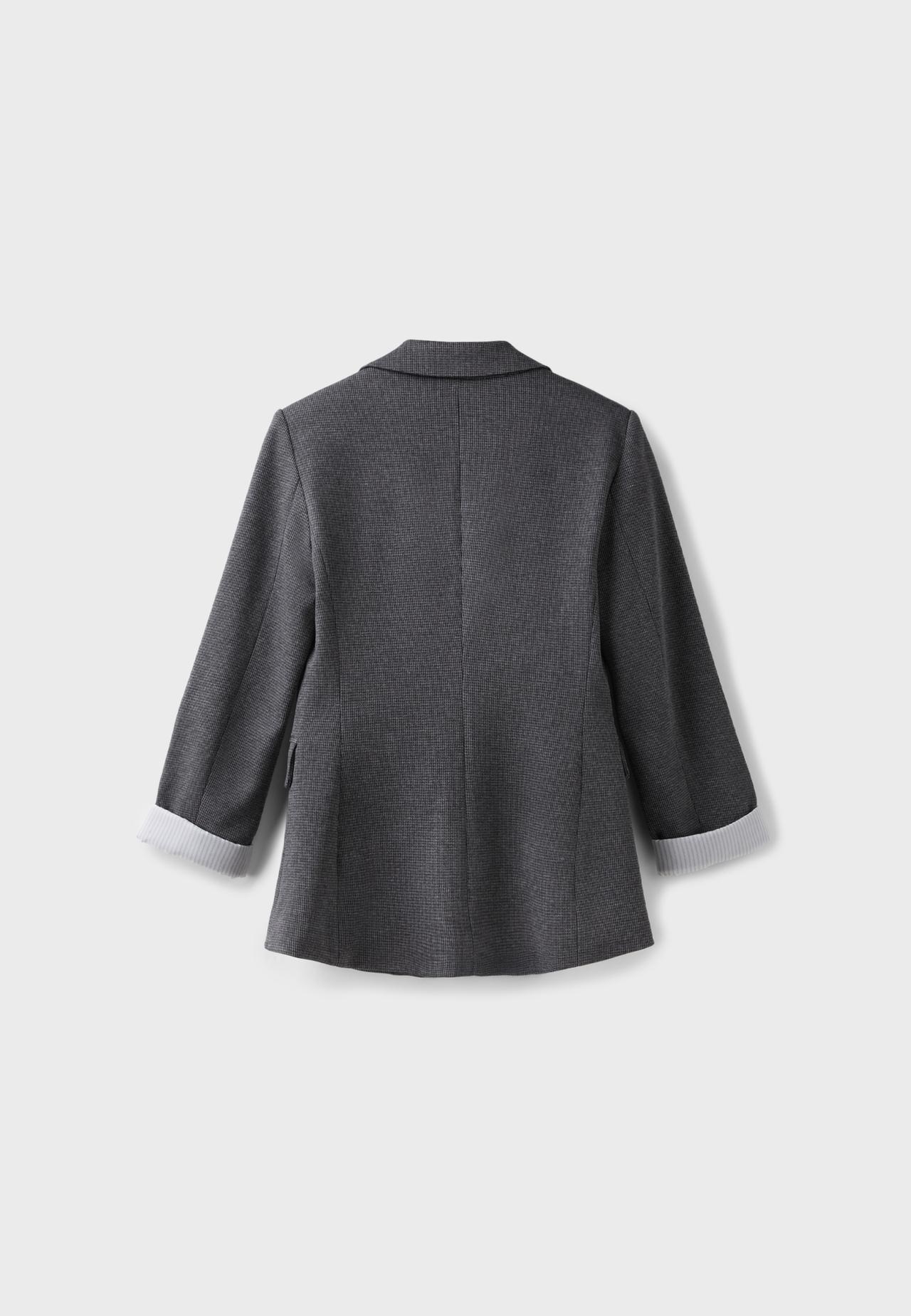 Regular houndstooth blazer — Grey