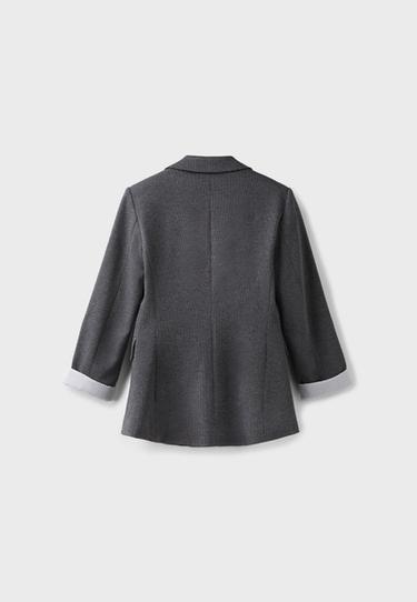 Regular houndstooth blazer — Grey 8