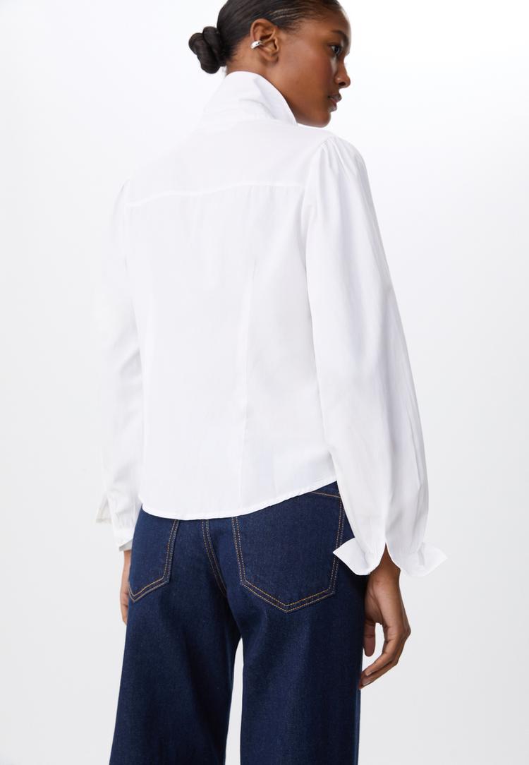 camisa basica popelin abullonada