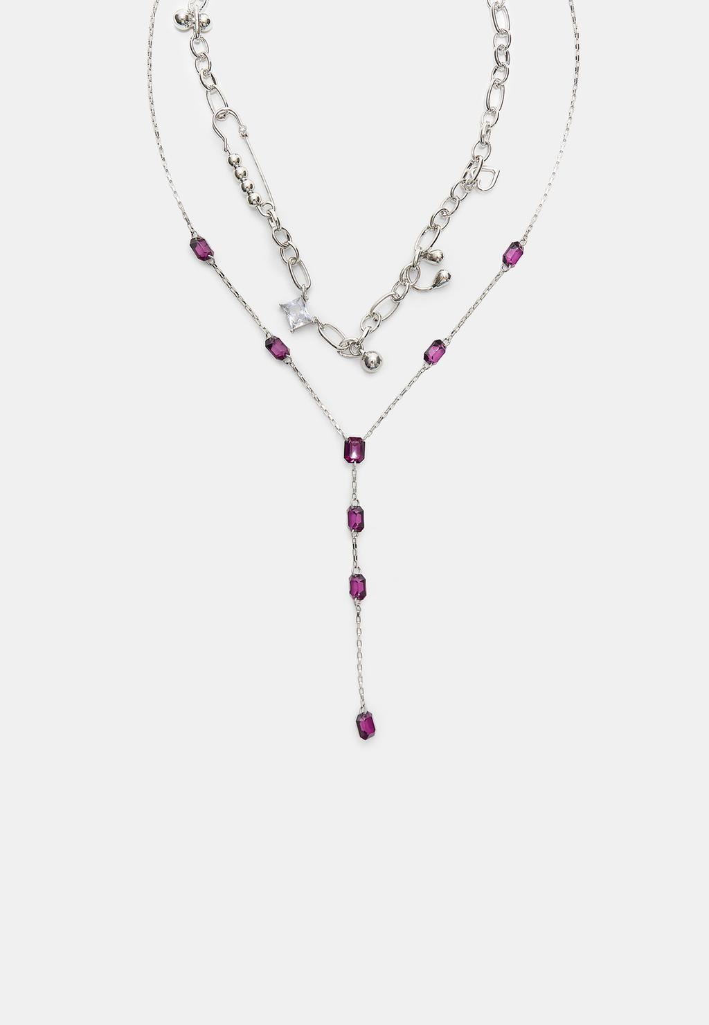 Set 2 collares lariat joyas