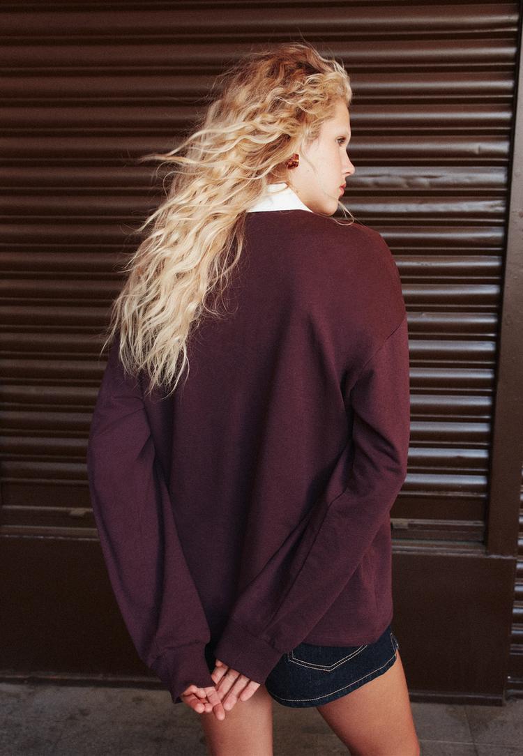 sudadera polo estampada