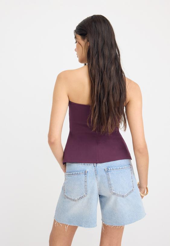 top a fascia scollo a cuore