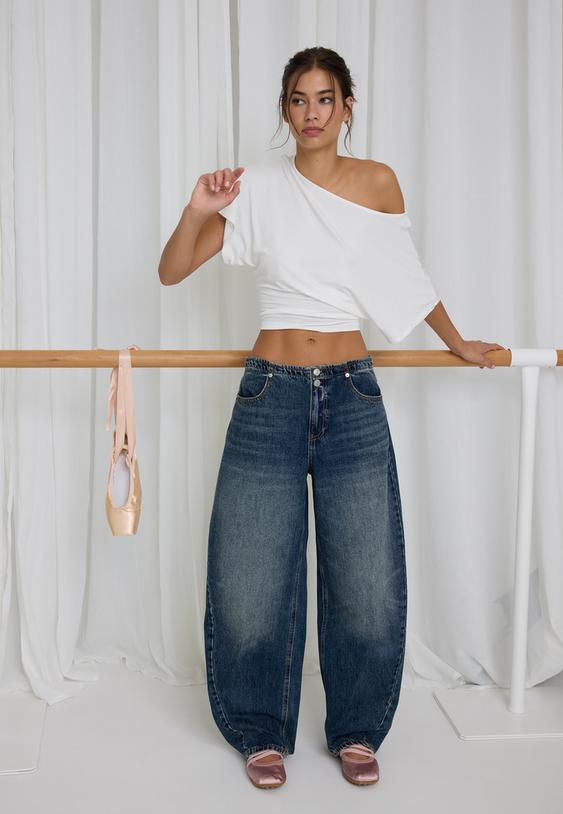 barrel jeans met verstelbare band