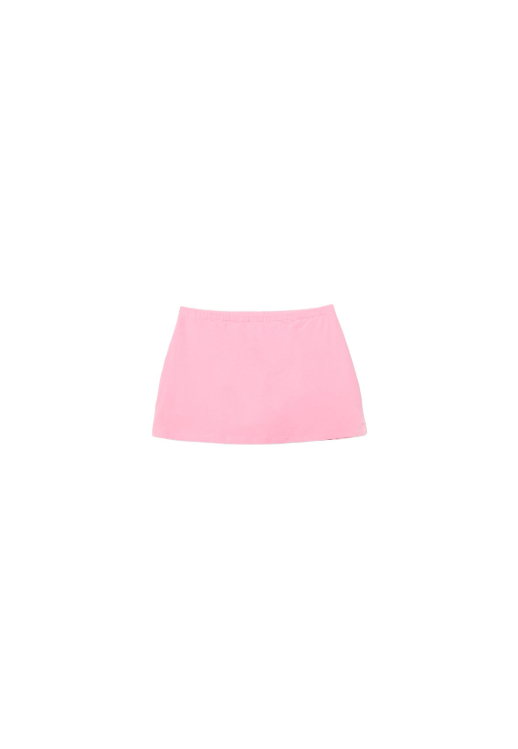Basic knit skort — Bubblegum pink