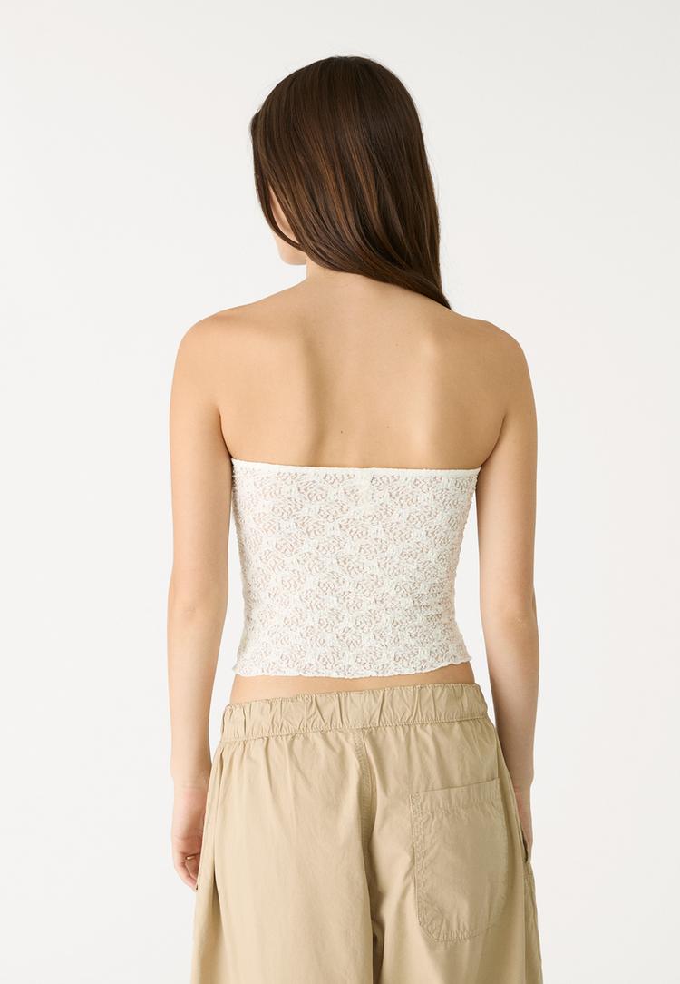 top bandeau blonda