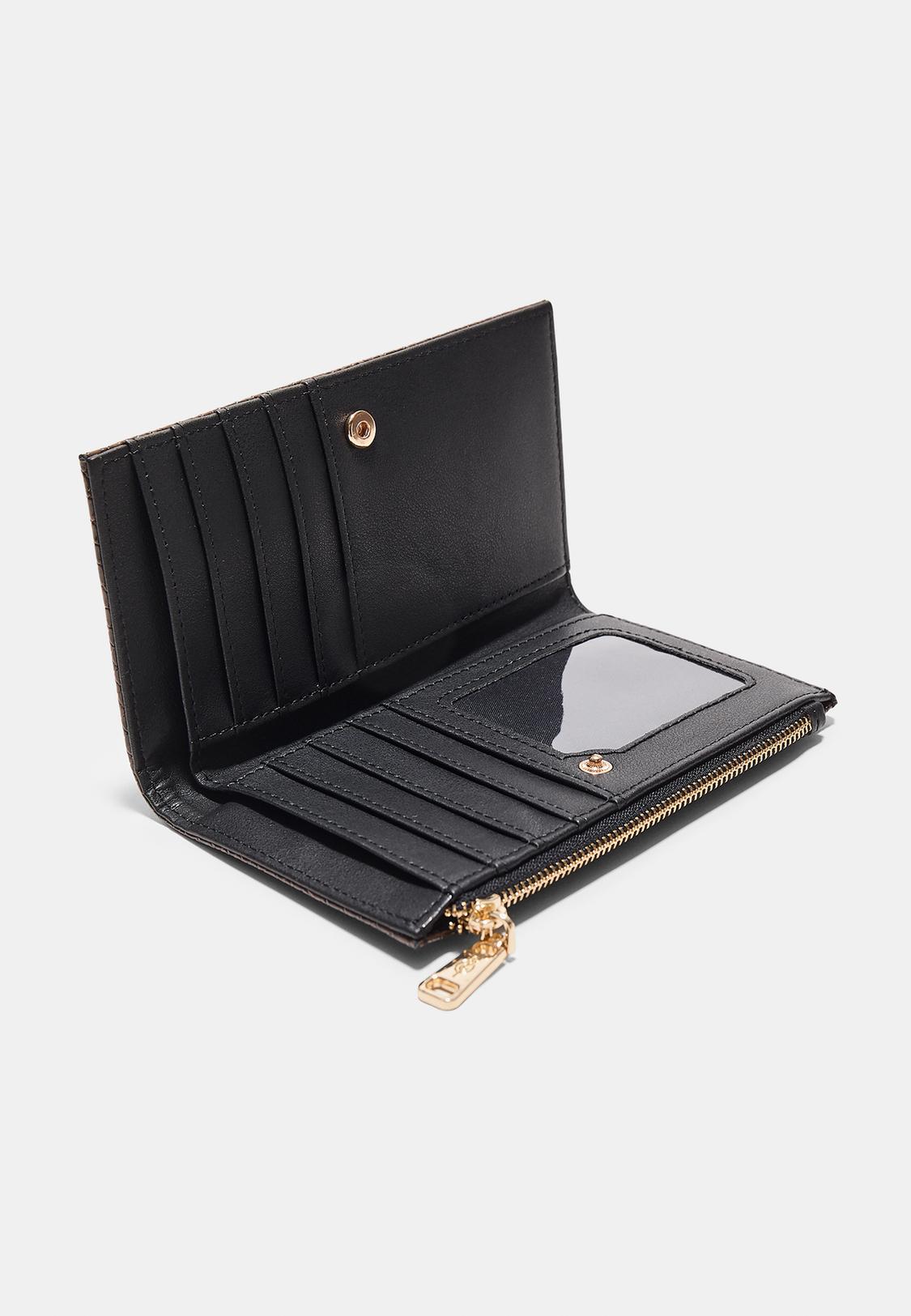 Long animal print card holder purse Women's fashion