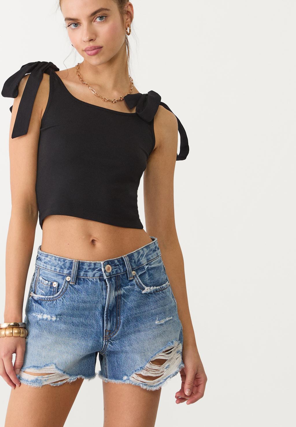 Gecombineerde T-shirt met strikken