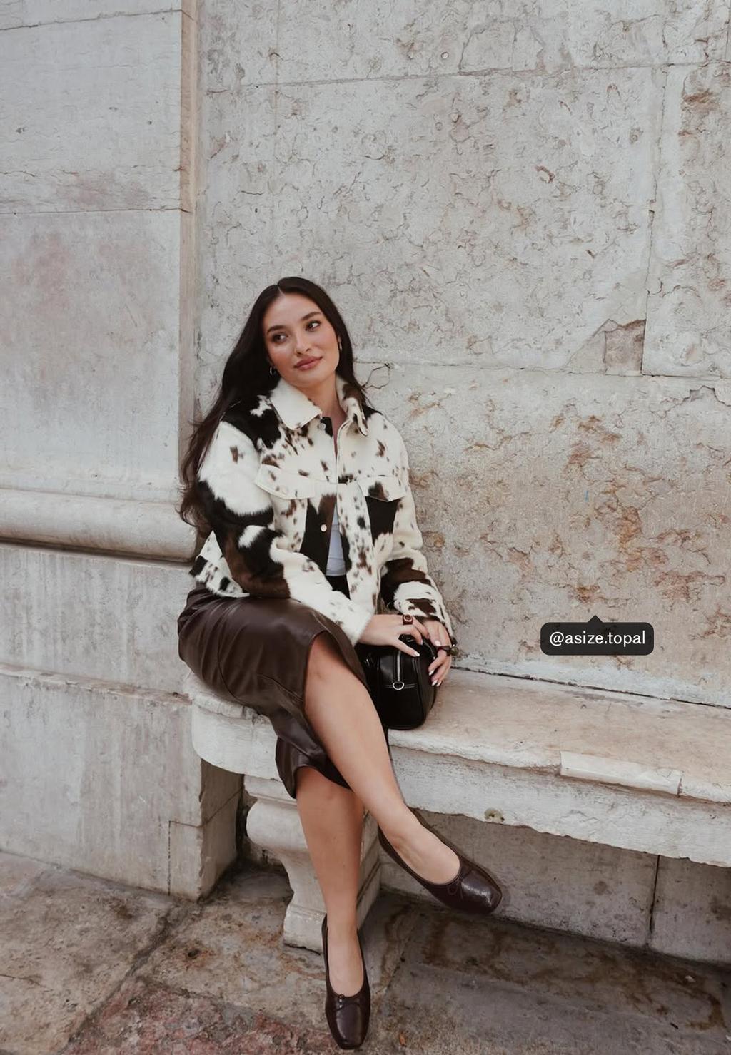 Bermuda effetto pelle