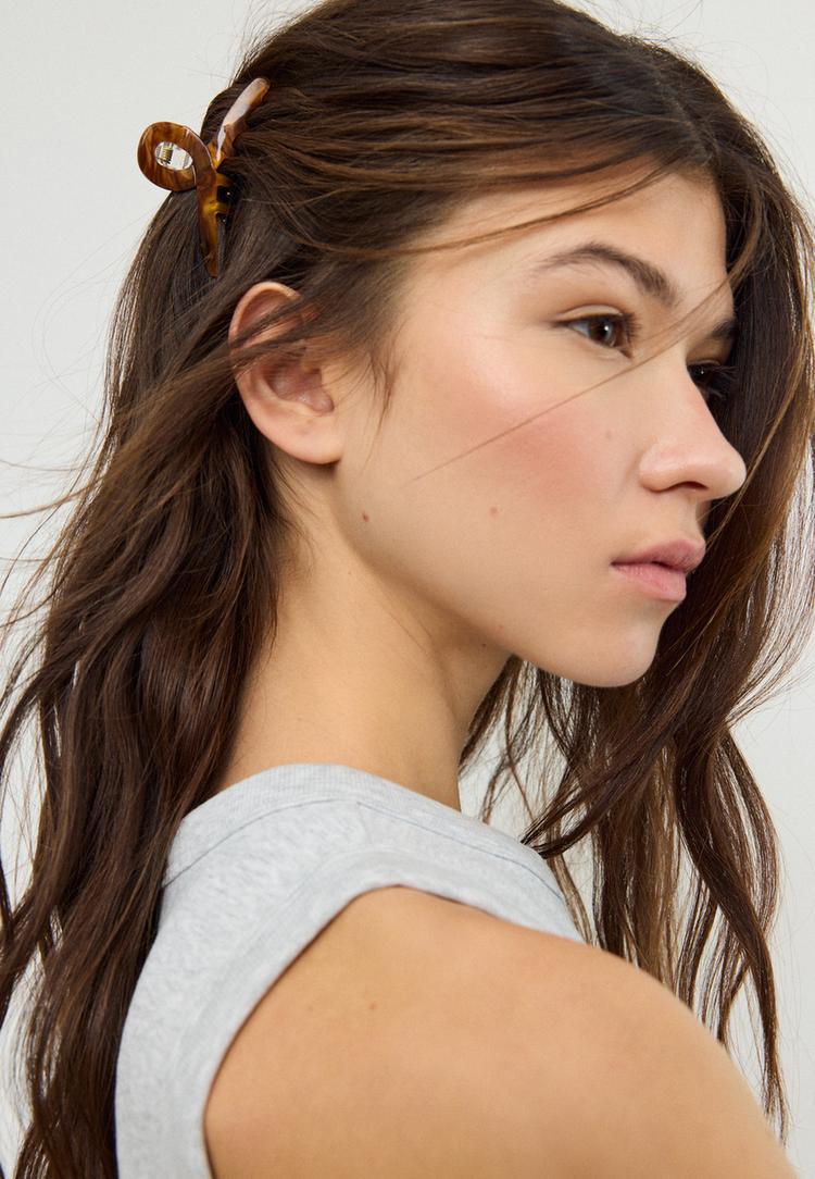 Stradivarius Σετ 2 Μικρά Κλάμερ Μαλλιών Παστέλ Ροζ Os φωτογραφία