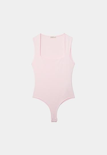 Kare yaka poliamid body - Görsel 15