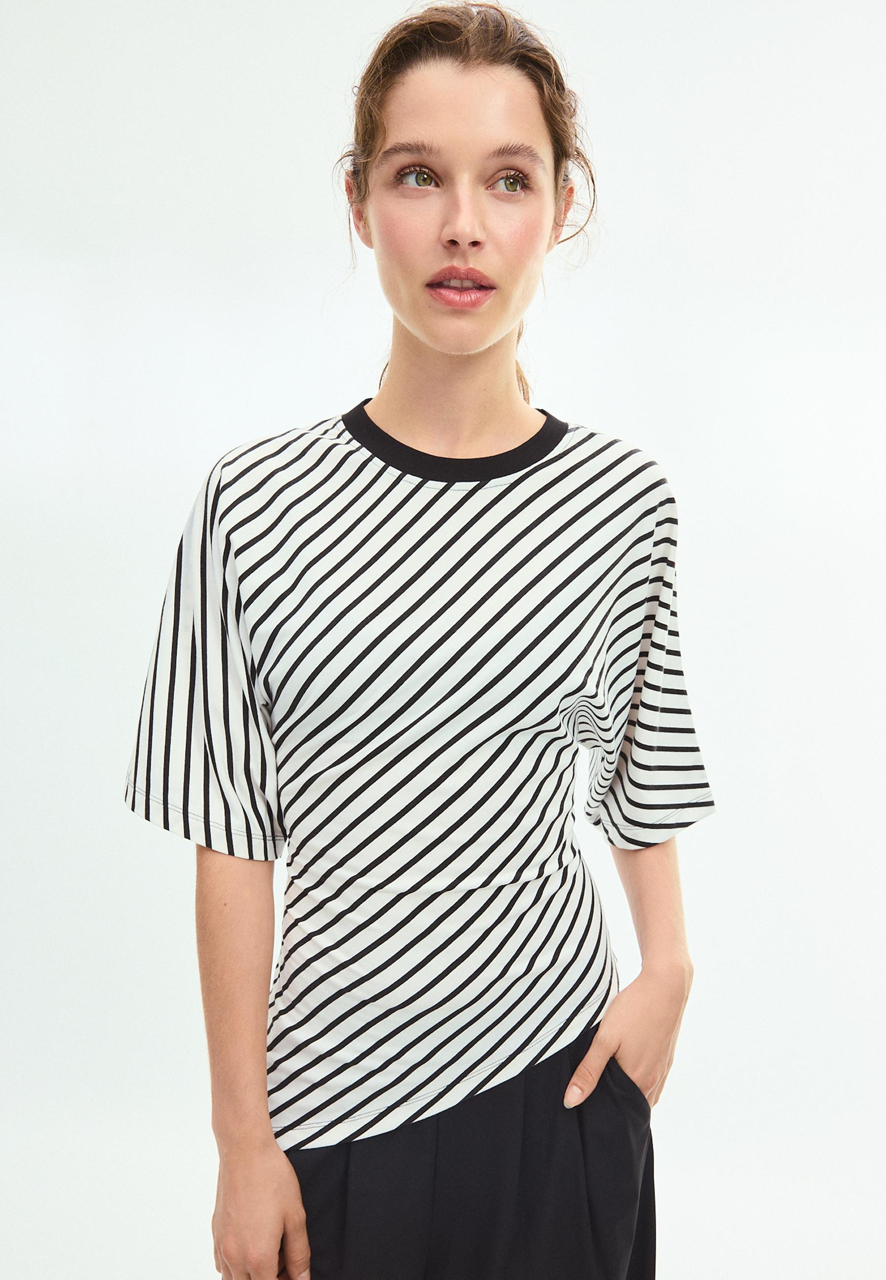Striped short sleeve T-shirt — Ecru