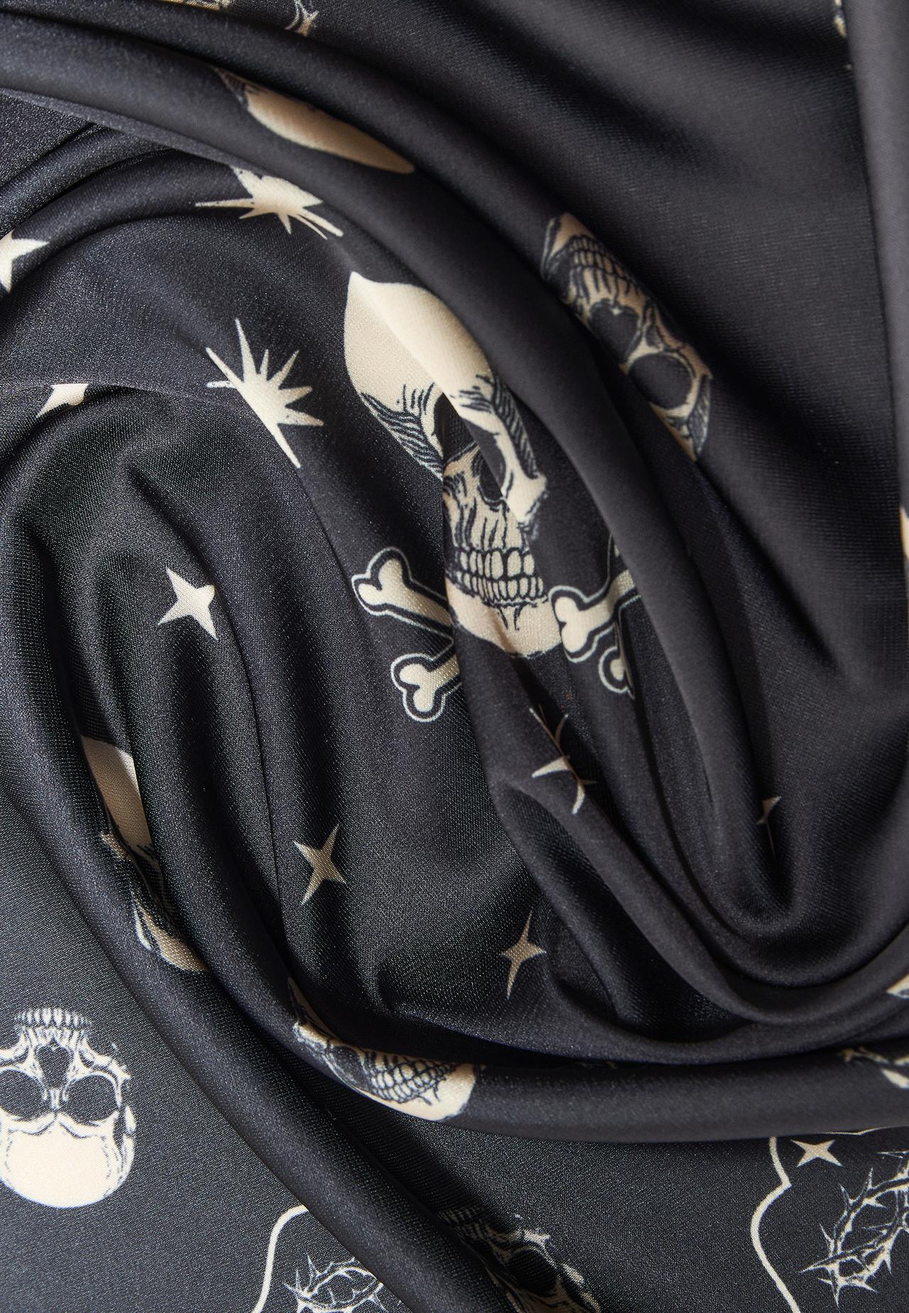 Skull print scarf — Black