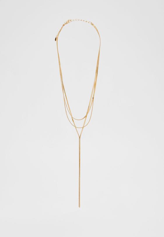 collar multi cadenas largo