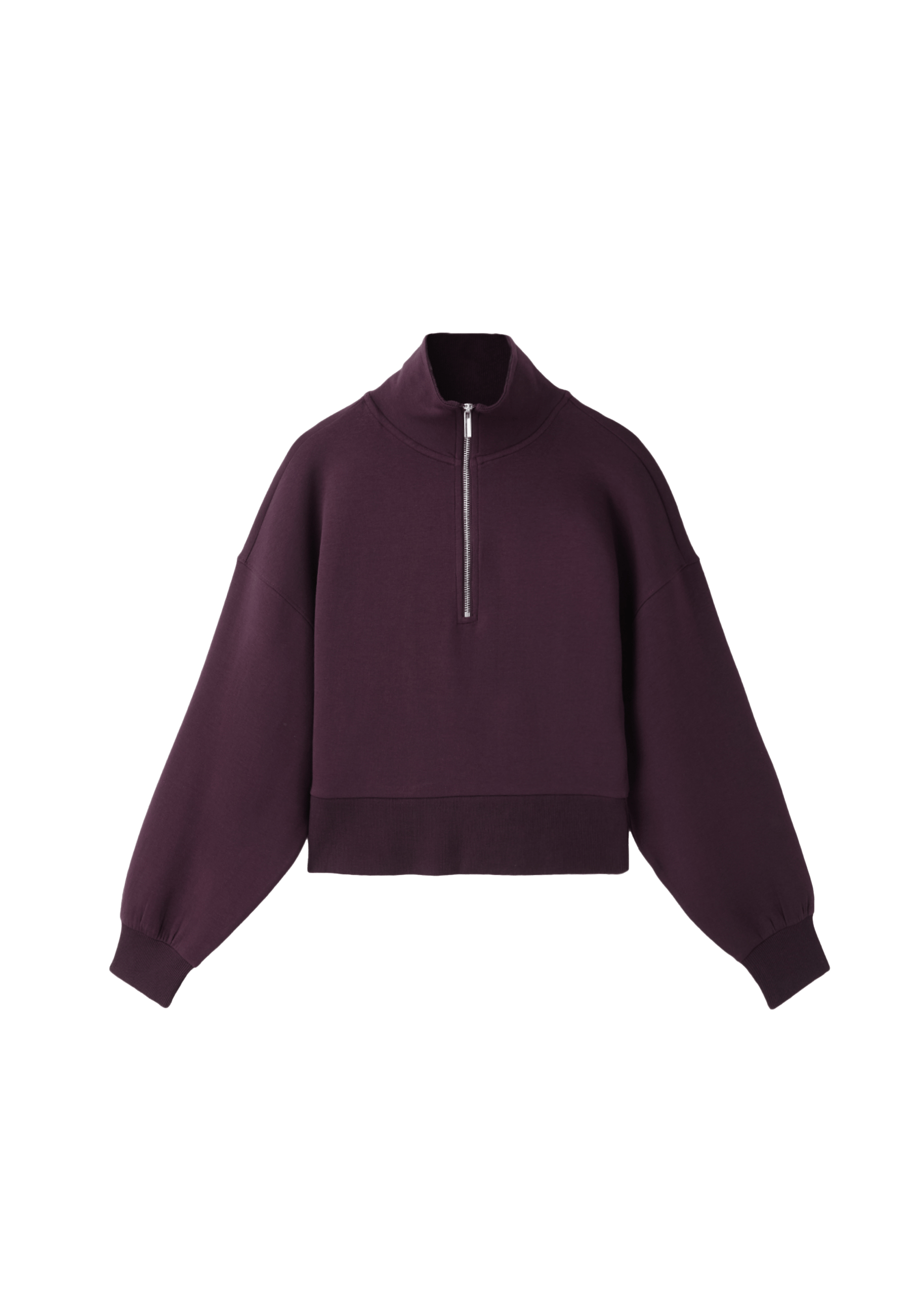 B10 Zip-up sweatshirt with collar — Dark purple