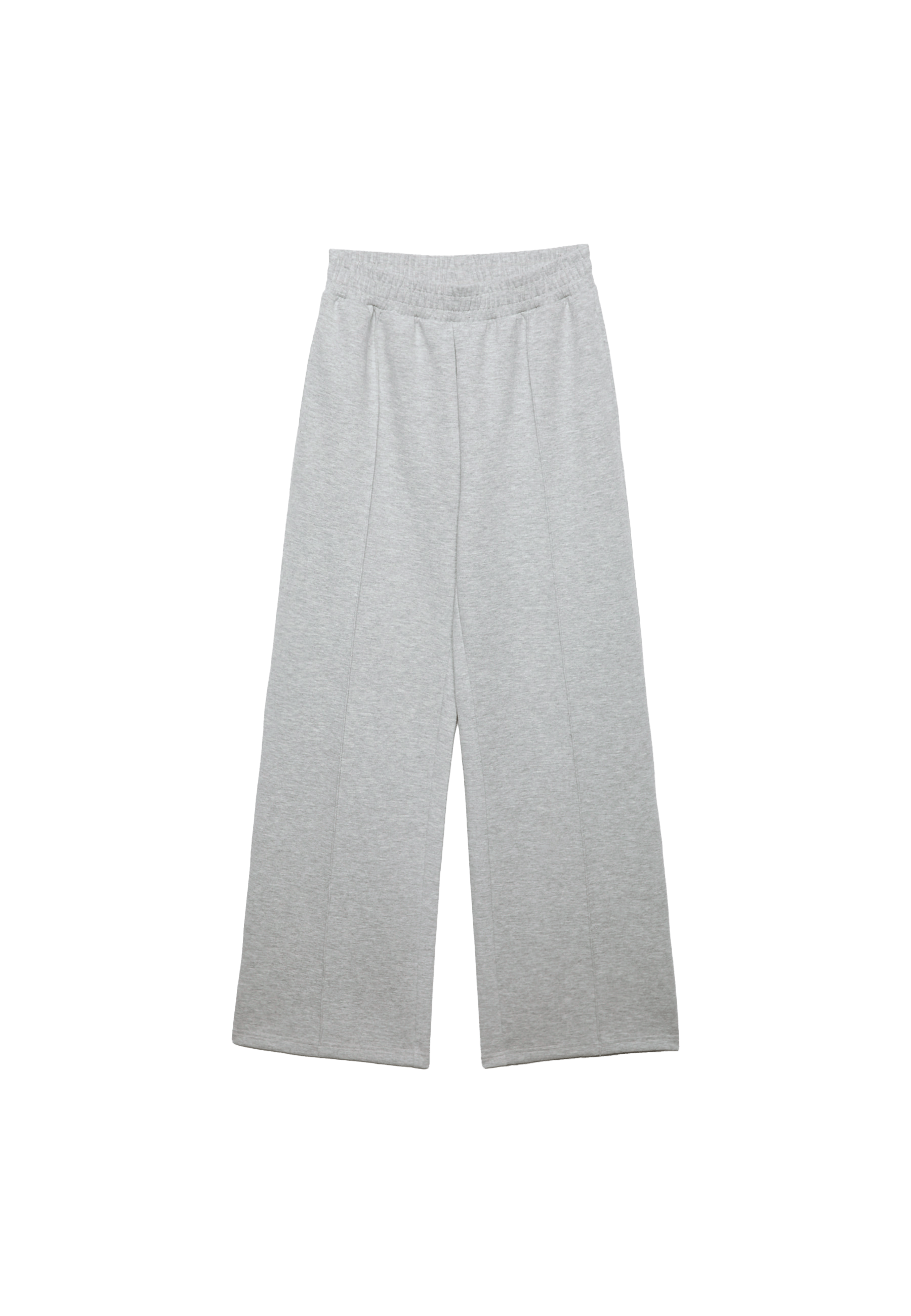 Soft-touch interlock jogger trousers — Grey melange