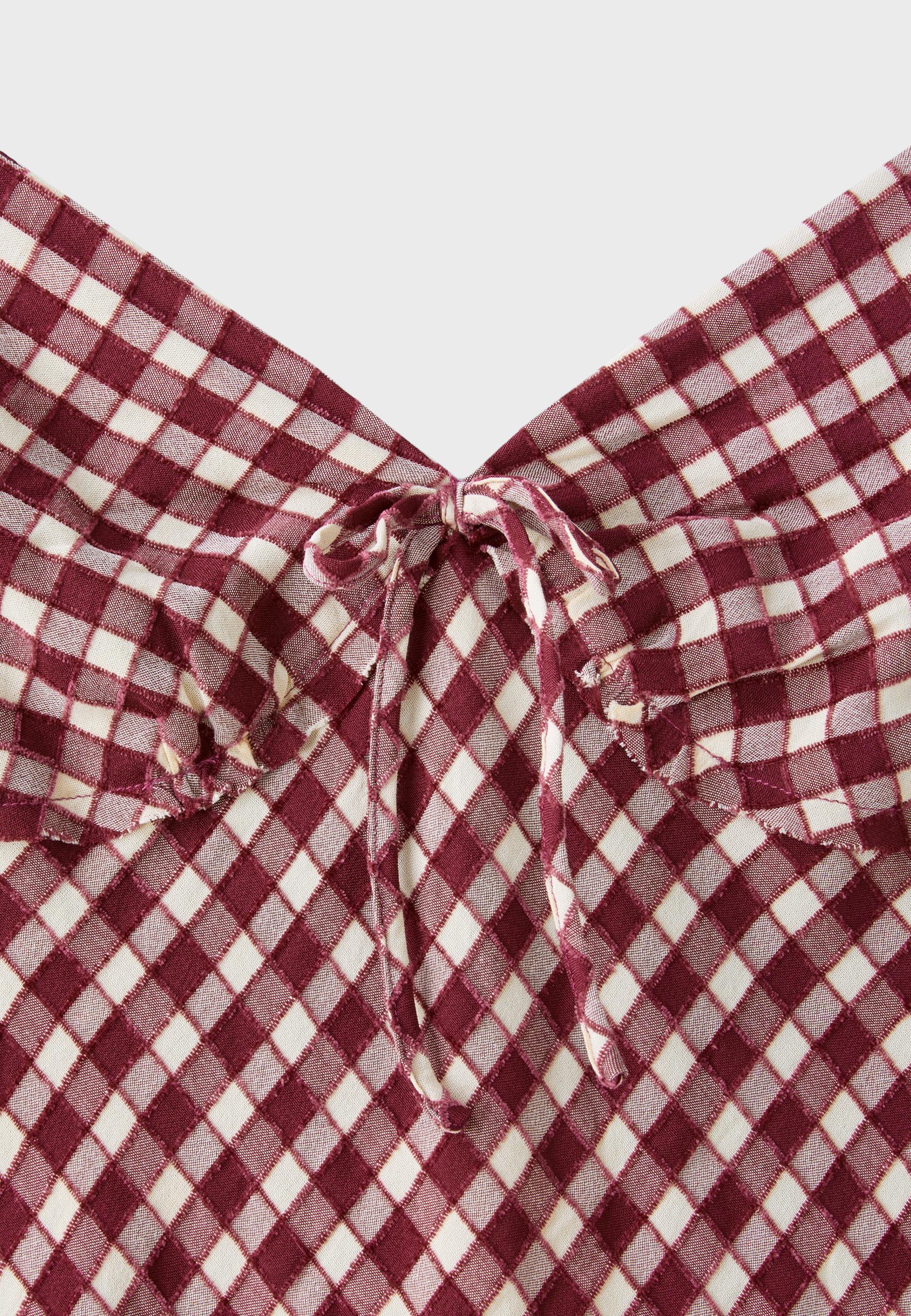 Gingham midi dress — Purple