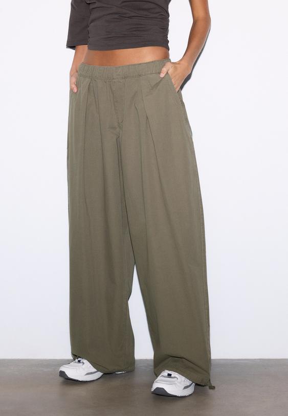 stoperli poplin barrel pantolon