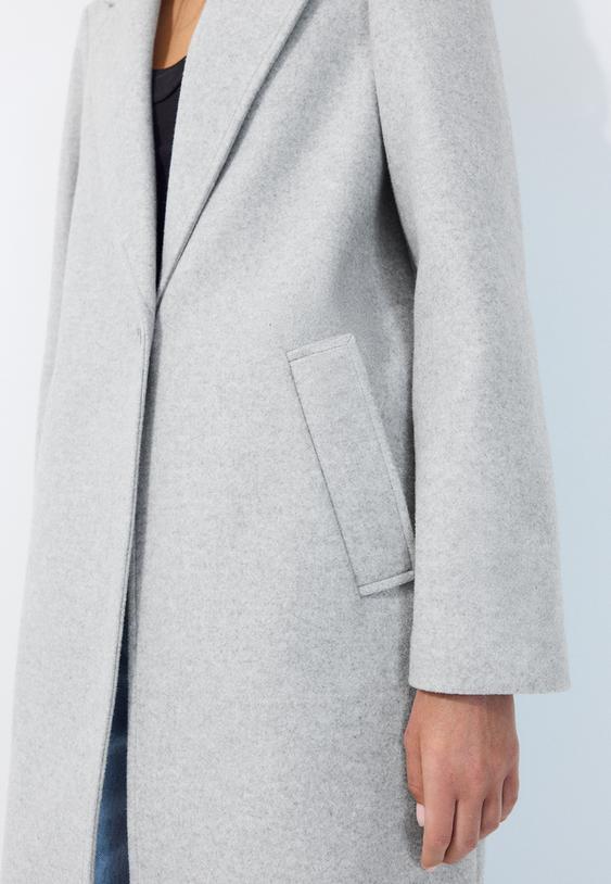 manteau midi bouton toucher doux