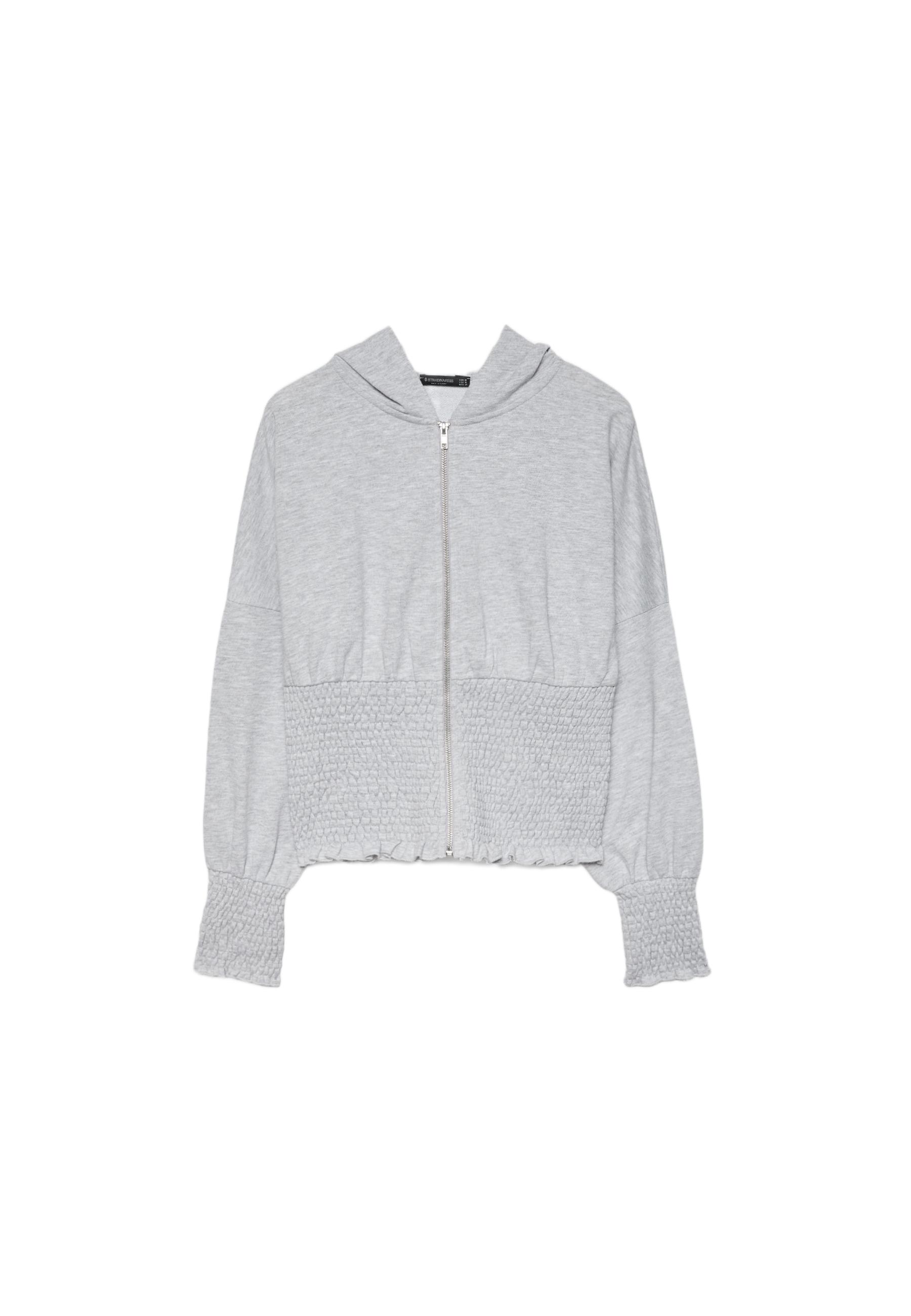 Zip-up Hoodie — Grey melange